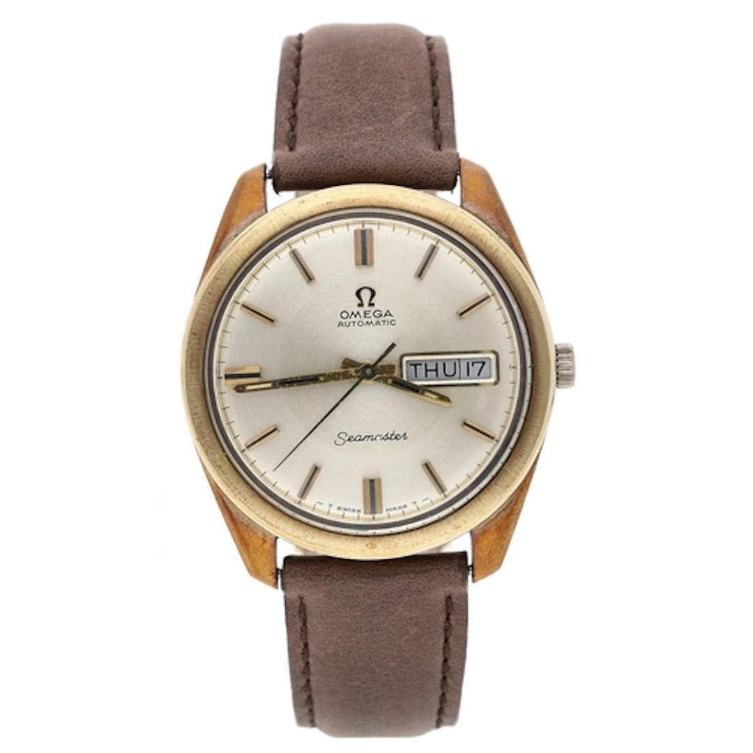 Omega Seamaster Day-Date automatic 'oversized' 9ct gentleman...