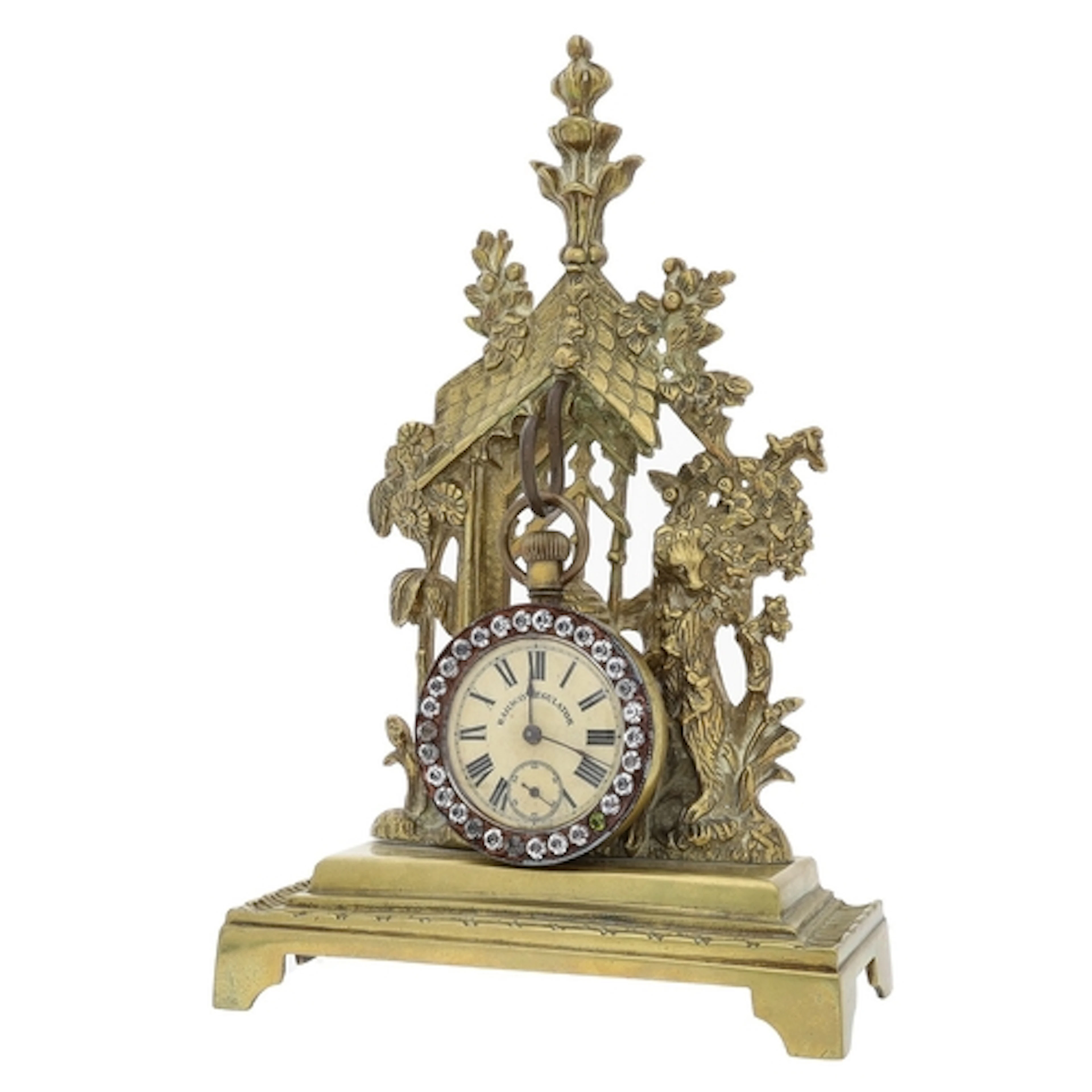 Ansonia Clock Company pocket watch, the dial inscribed 'Rail...