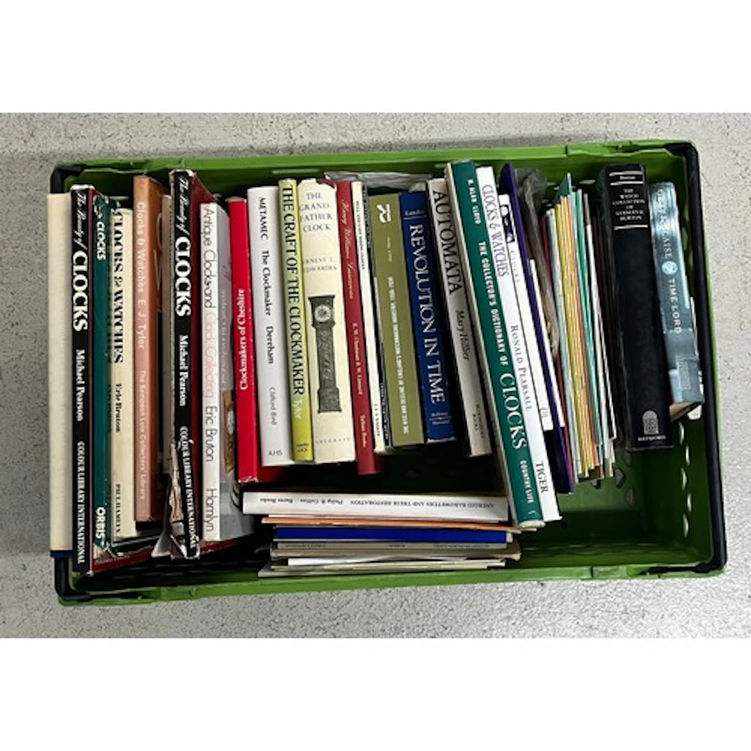 Quantity of horology related reference books to include Eric...