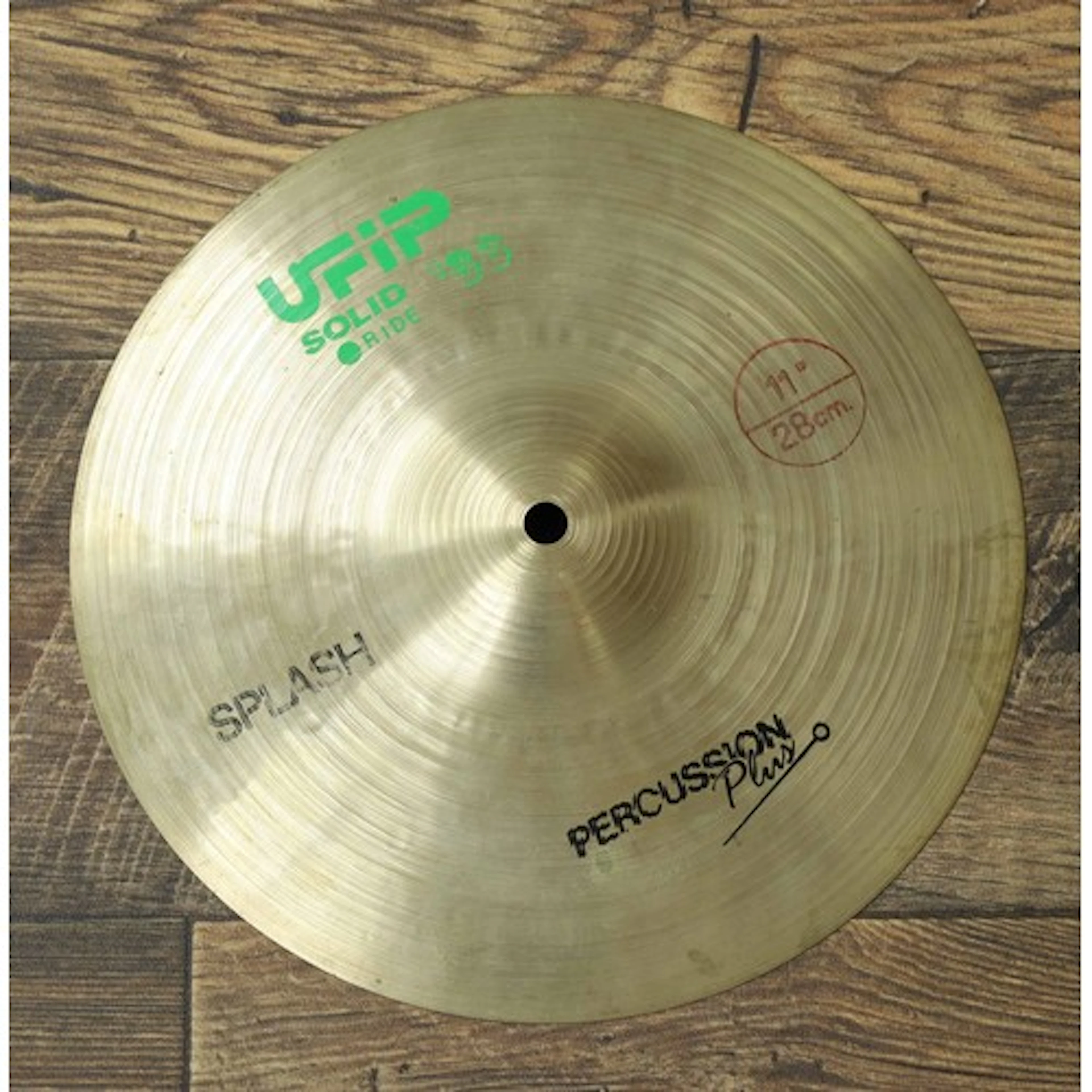 UFIP solid ride 88 11" thin splash cymbal; together with two...
