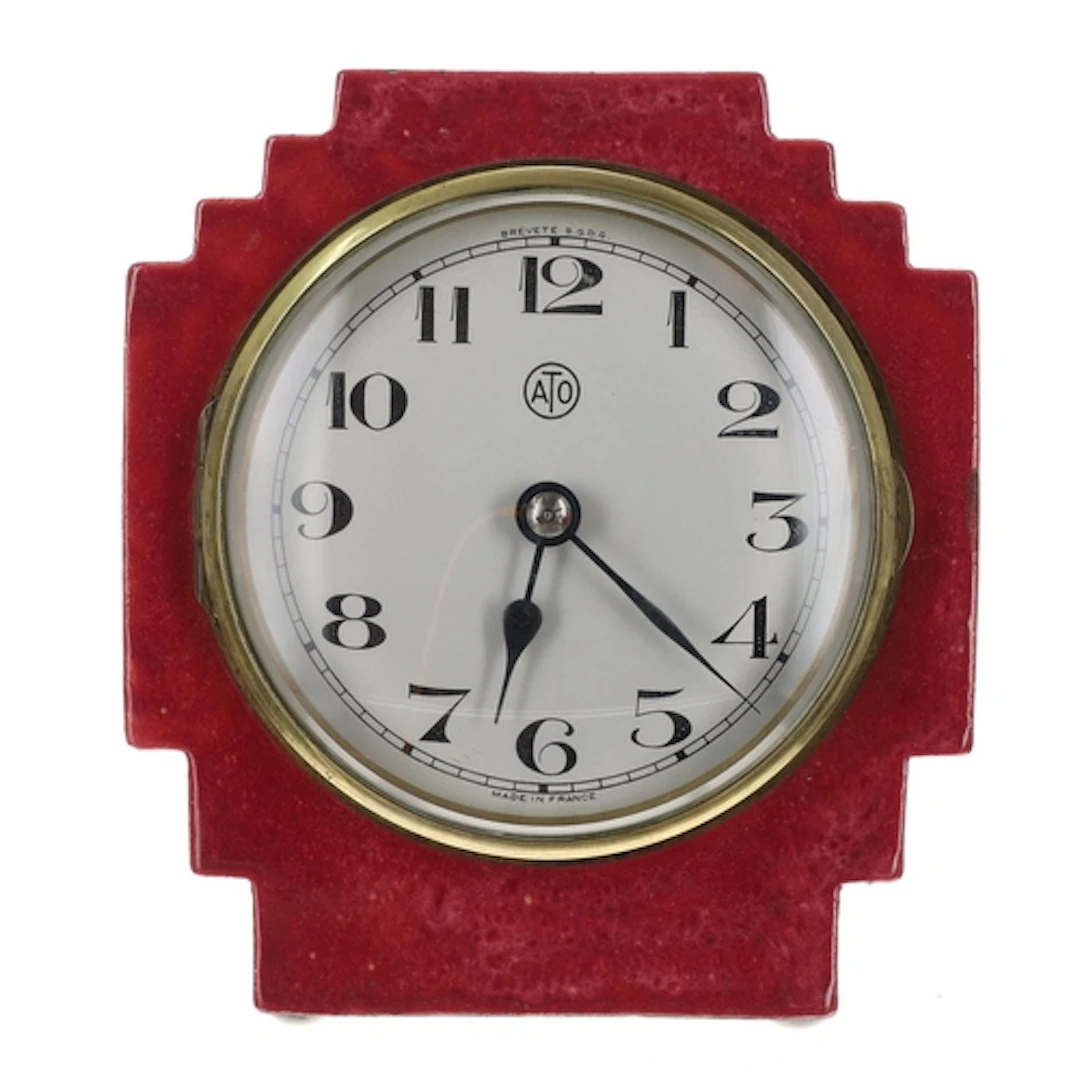 Léon Hatot ATO quarter seconds electric mantel clock in Egyp...