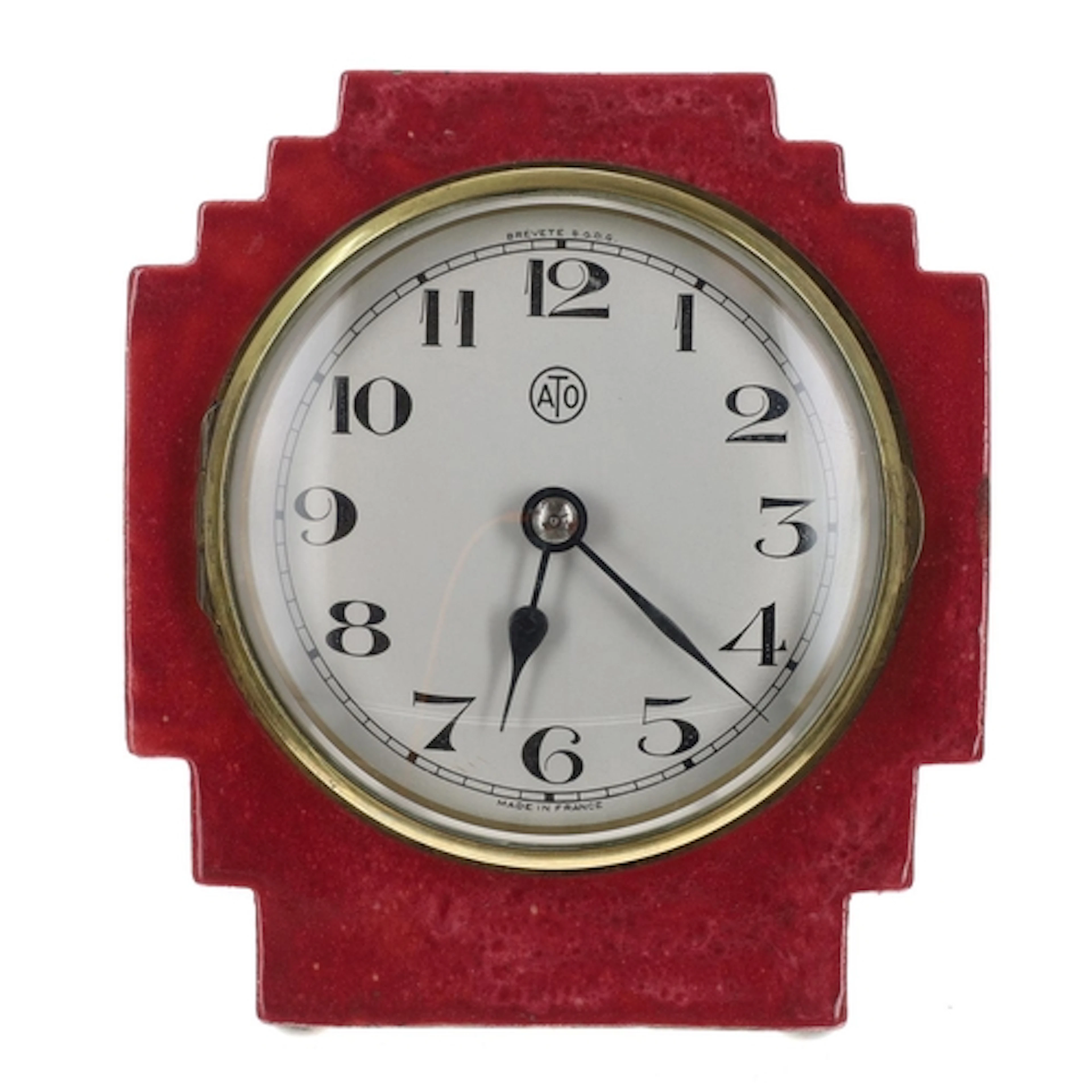 Léon Hatot ATO quarter seconds electric mantel clock in Egyp...