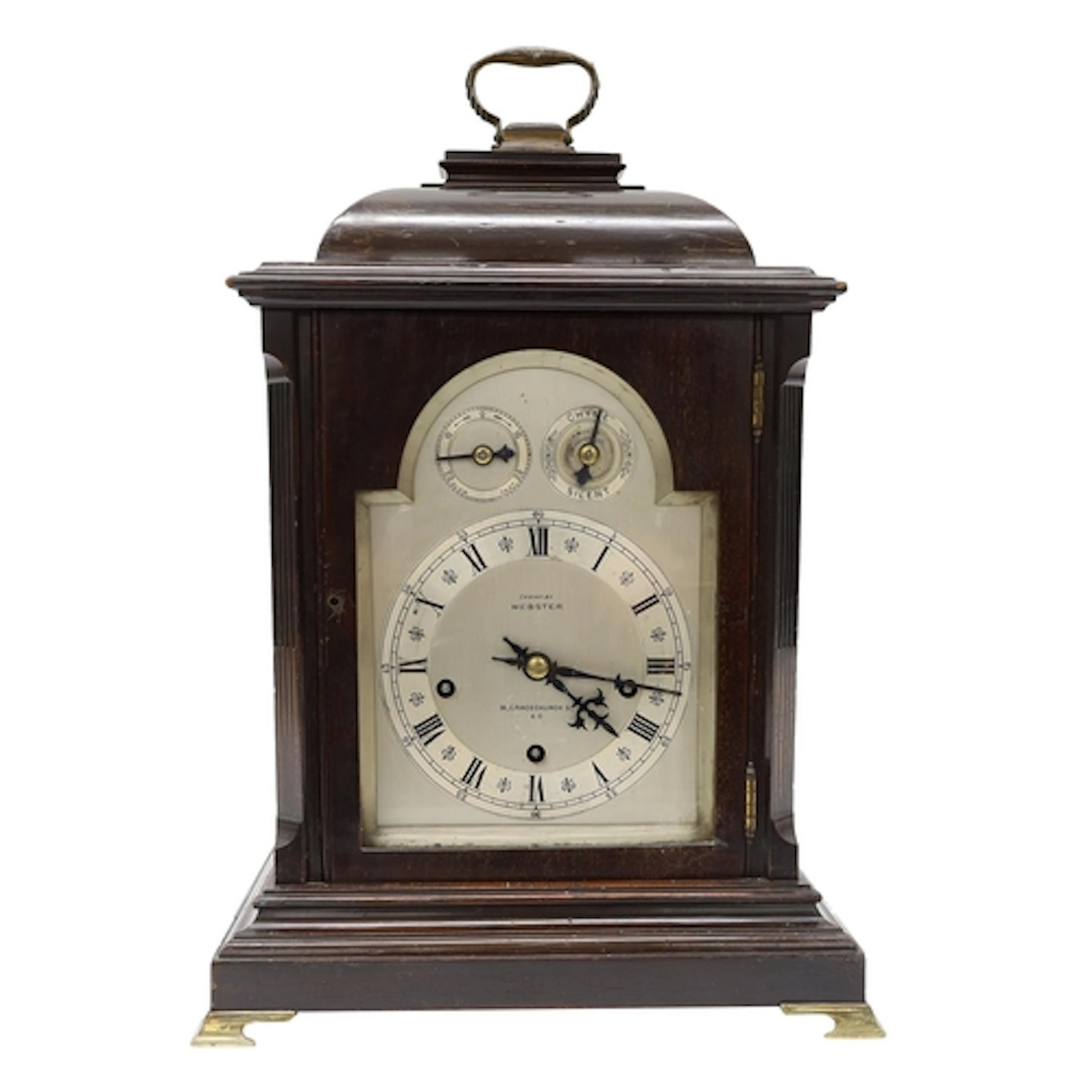 Winterhalder & Hofmeier three train chiming mahogany bra...