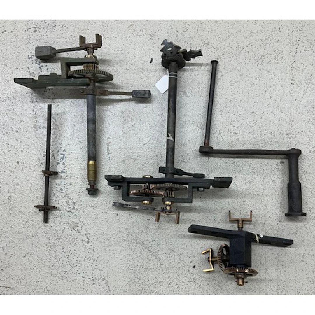 Sundry turret clockwork parts