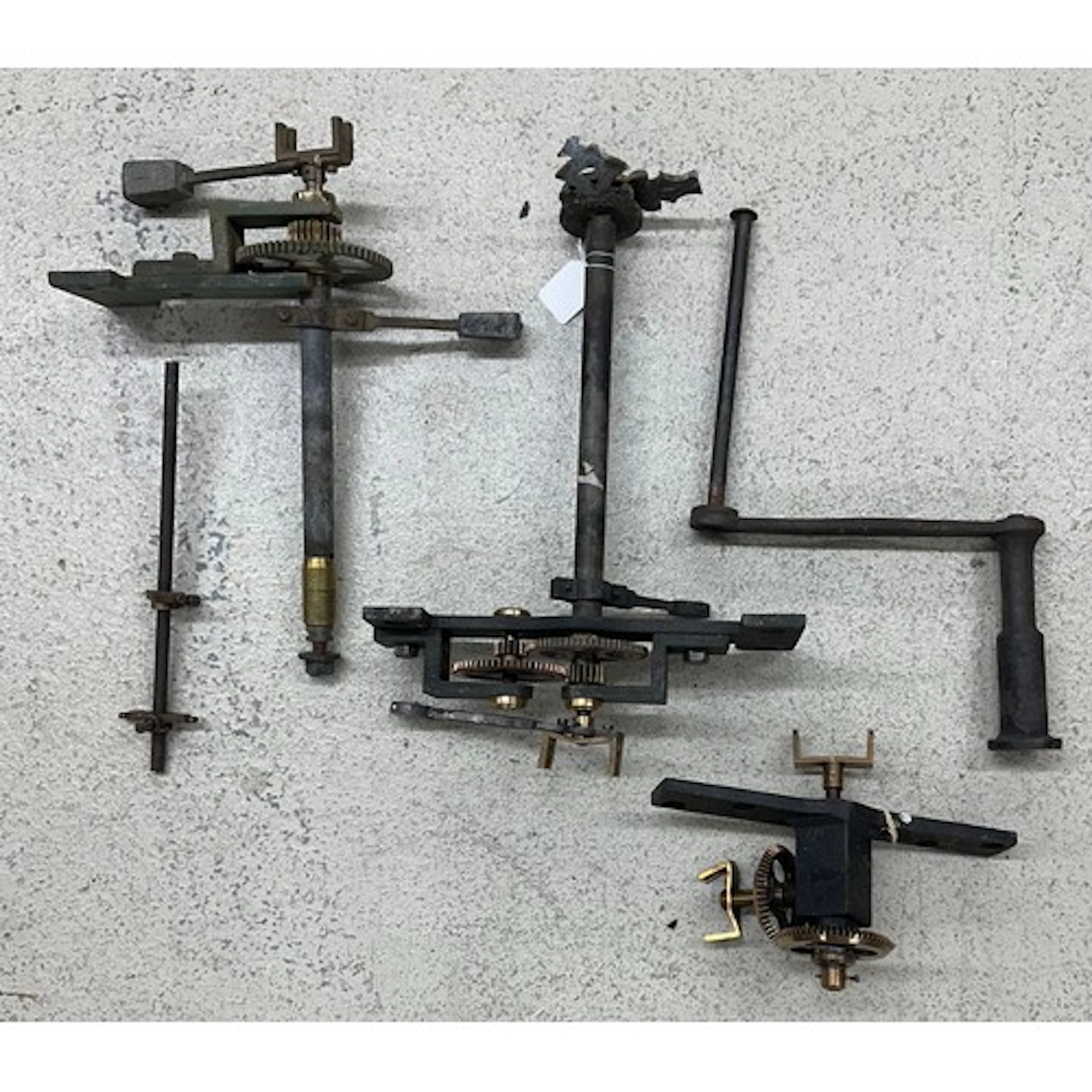 Sundry turret clockwork parts