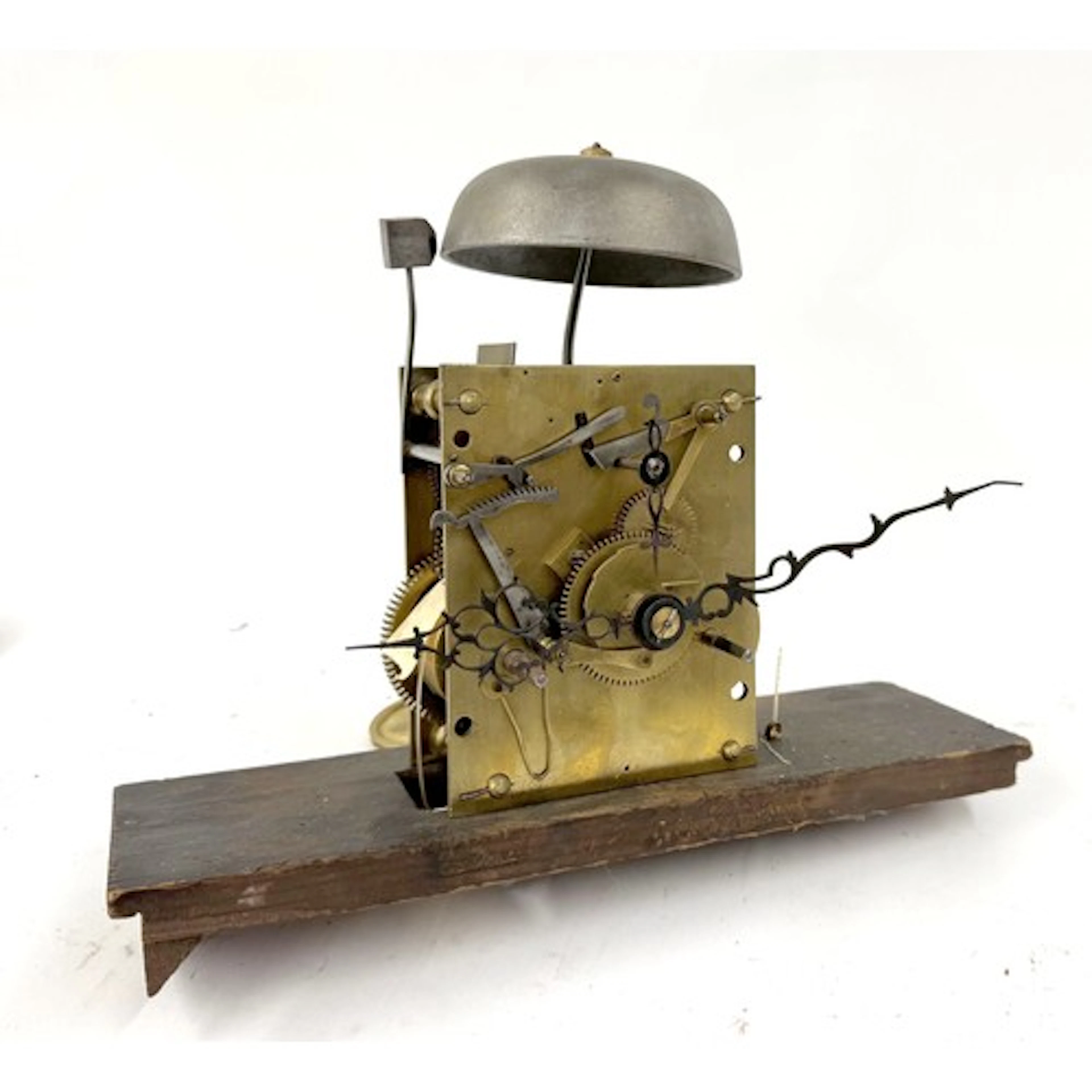 Eight day longcase clock movement with seat board, three lon...