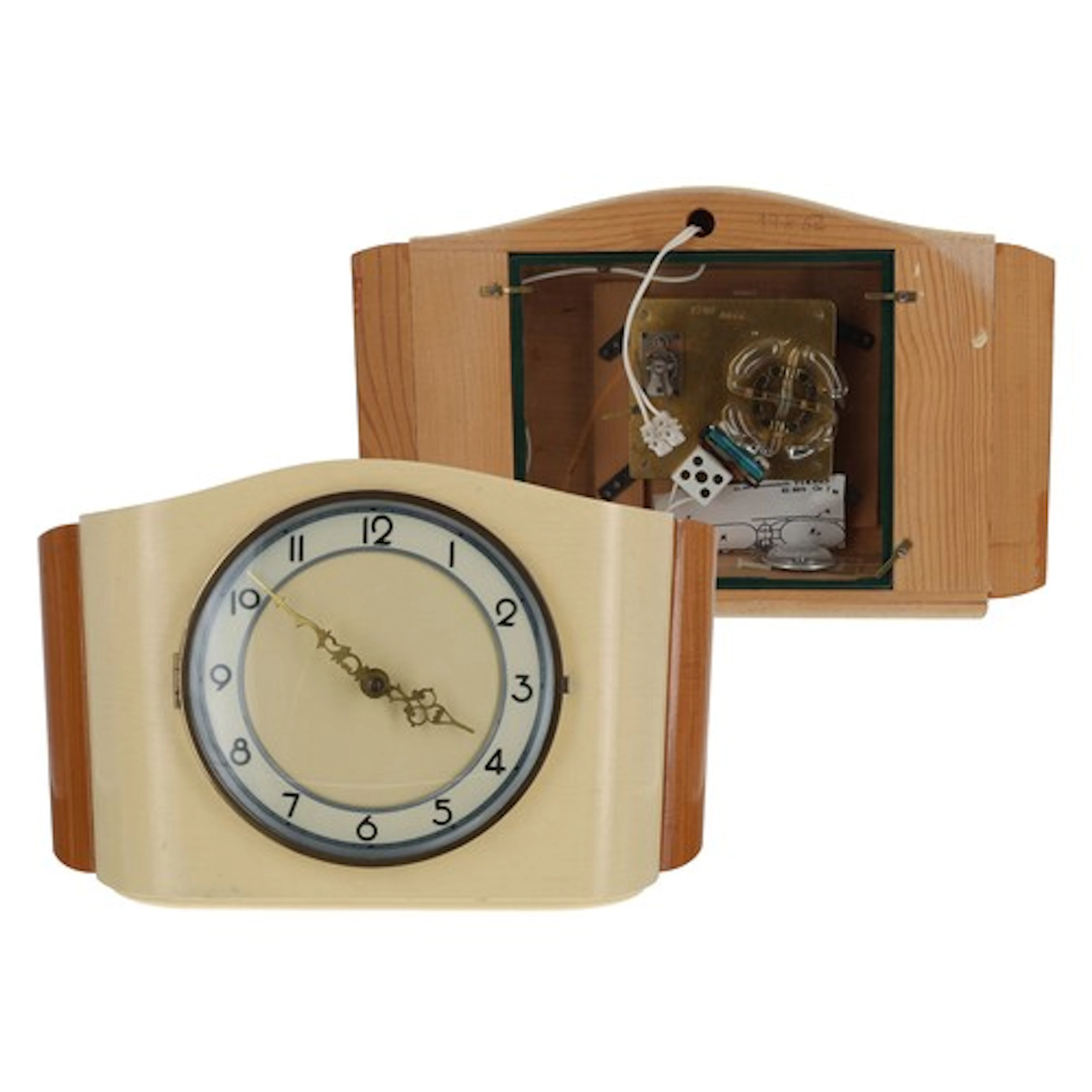 Rare German PUJA mantel clock, circa late 1940s, 6" chapter ...