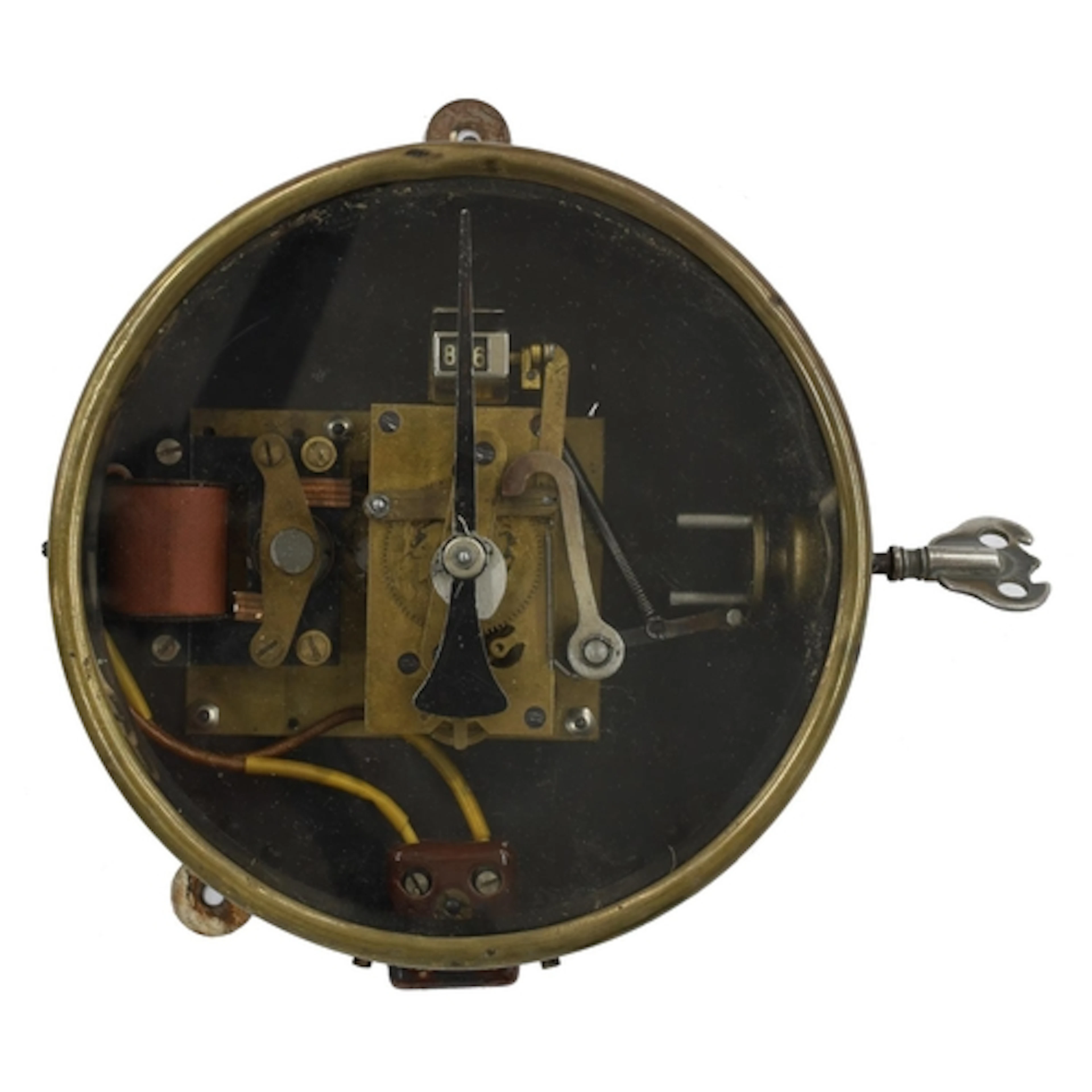 German metal cased electro-mechanical production counter, ci...