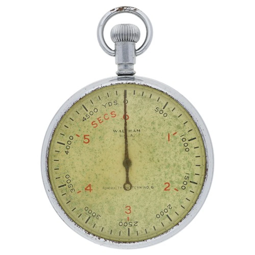 Waltham U.S.A WWII British Royal Navy issue pocket timer, 'A...