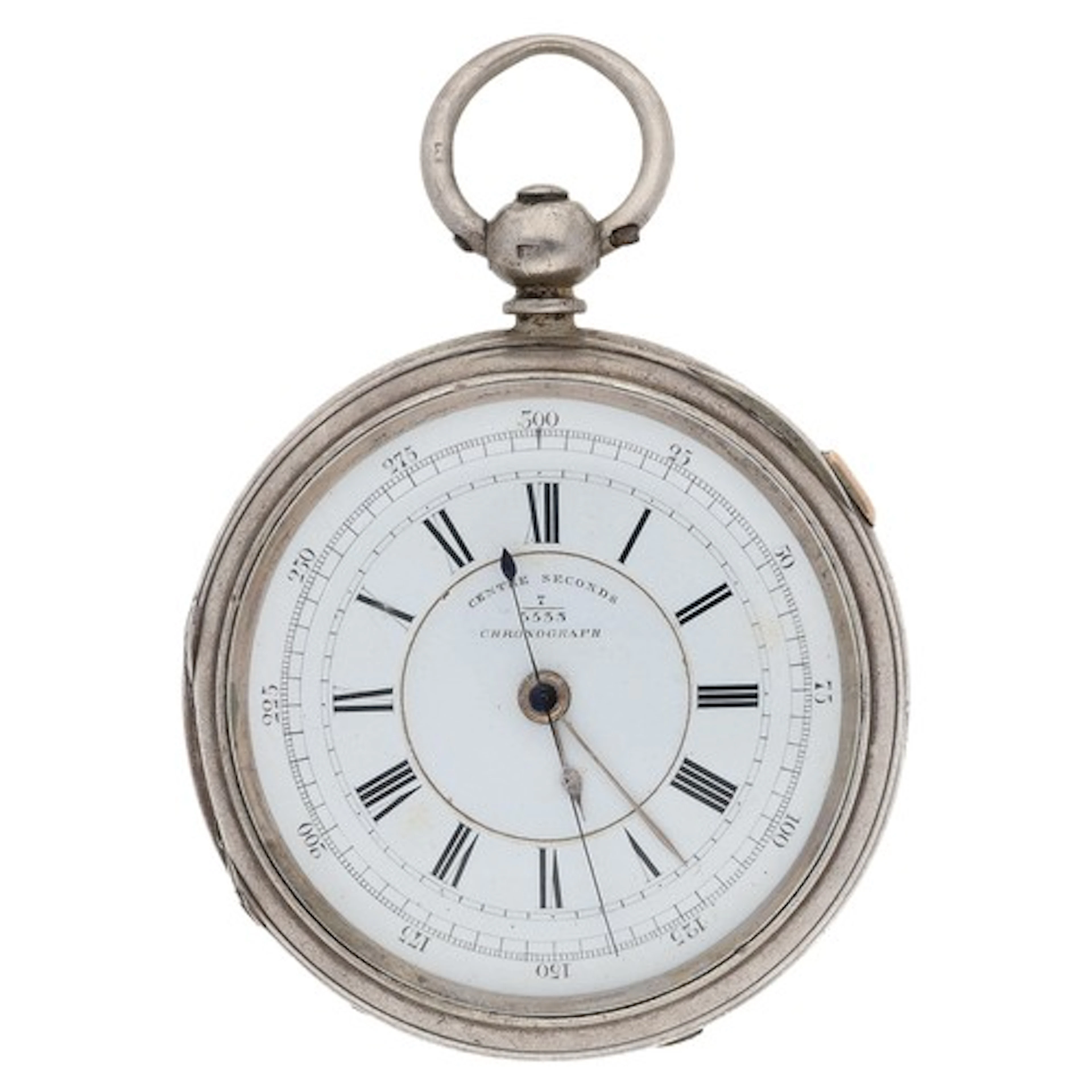 Victorian silver centre seconds chronograph lever pocket wat...