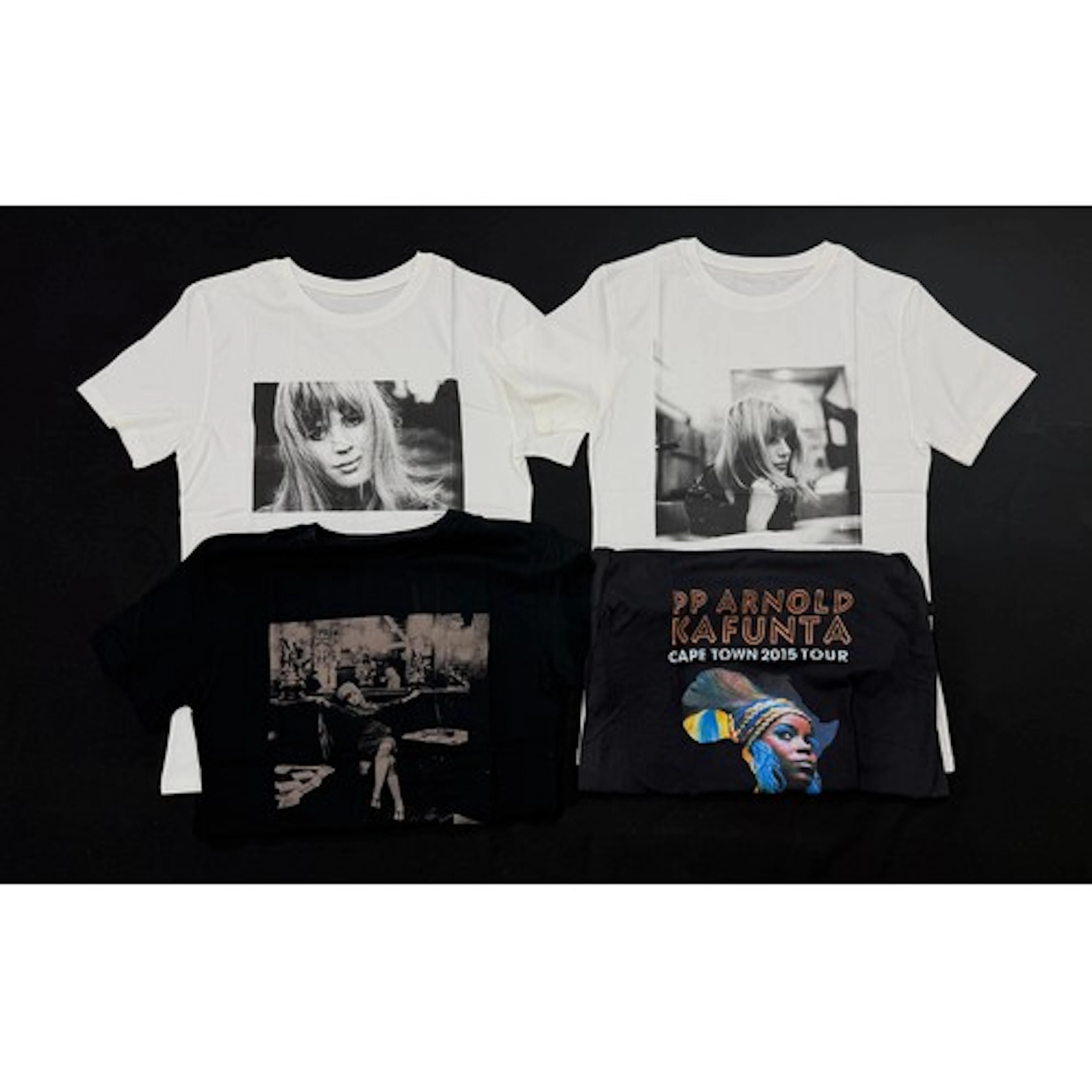 Marianne Faithfull - Three rare T-shirts, each printed with ...