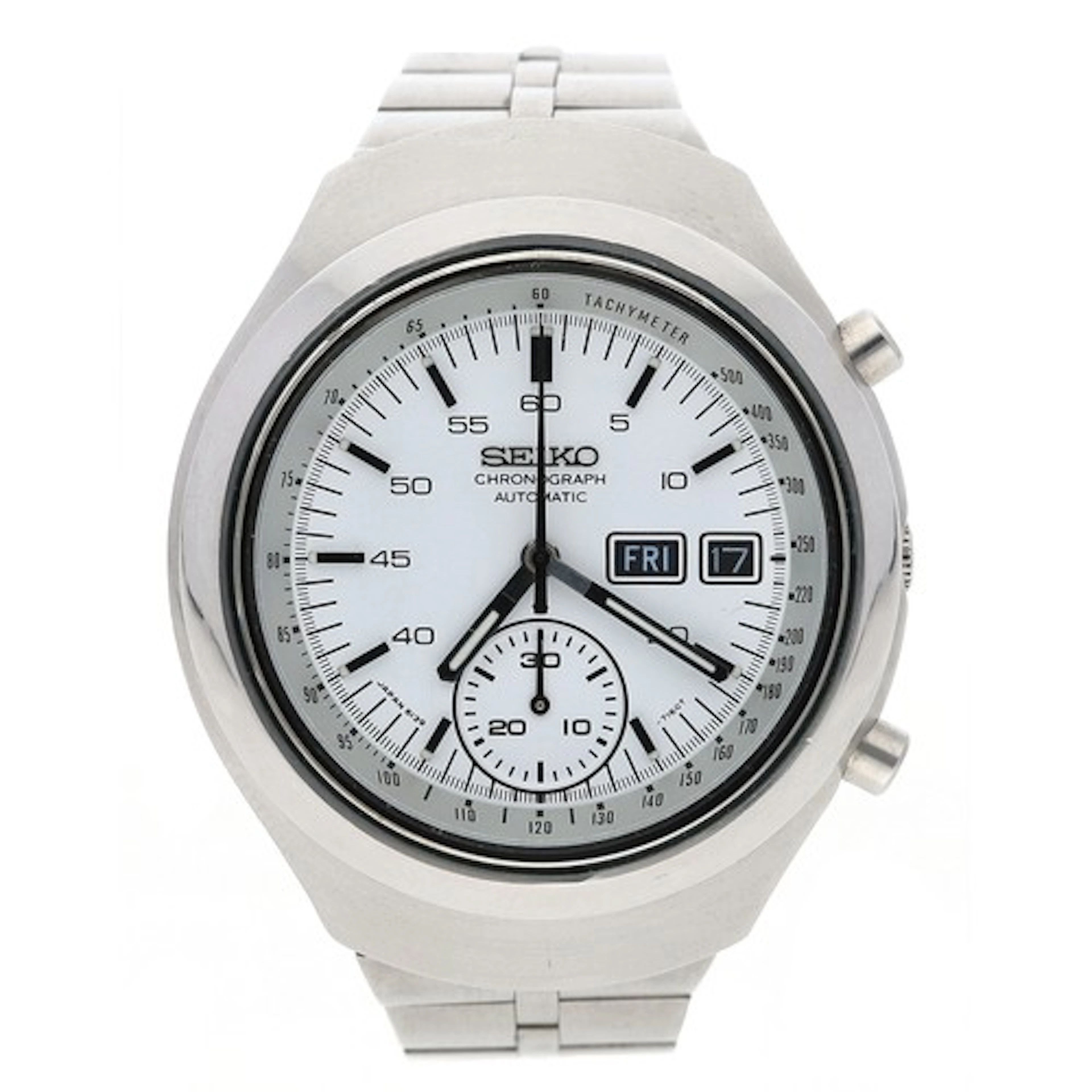 Seiko 'Helmet' Chronograph automatic stainless steel gentlem...