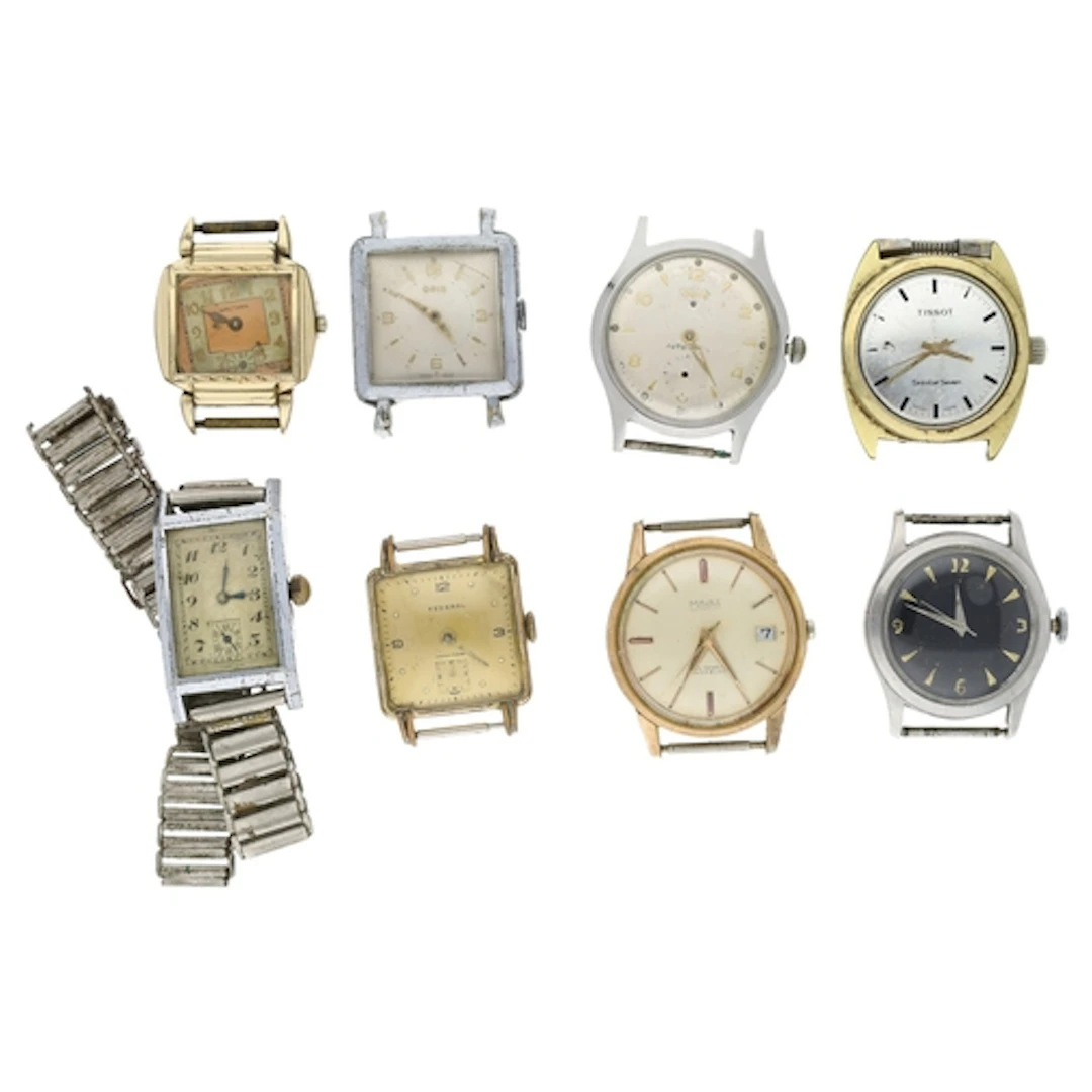 Eight assorted gentleman's wristwatches principally for repa...