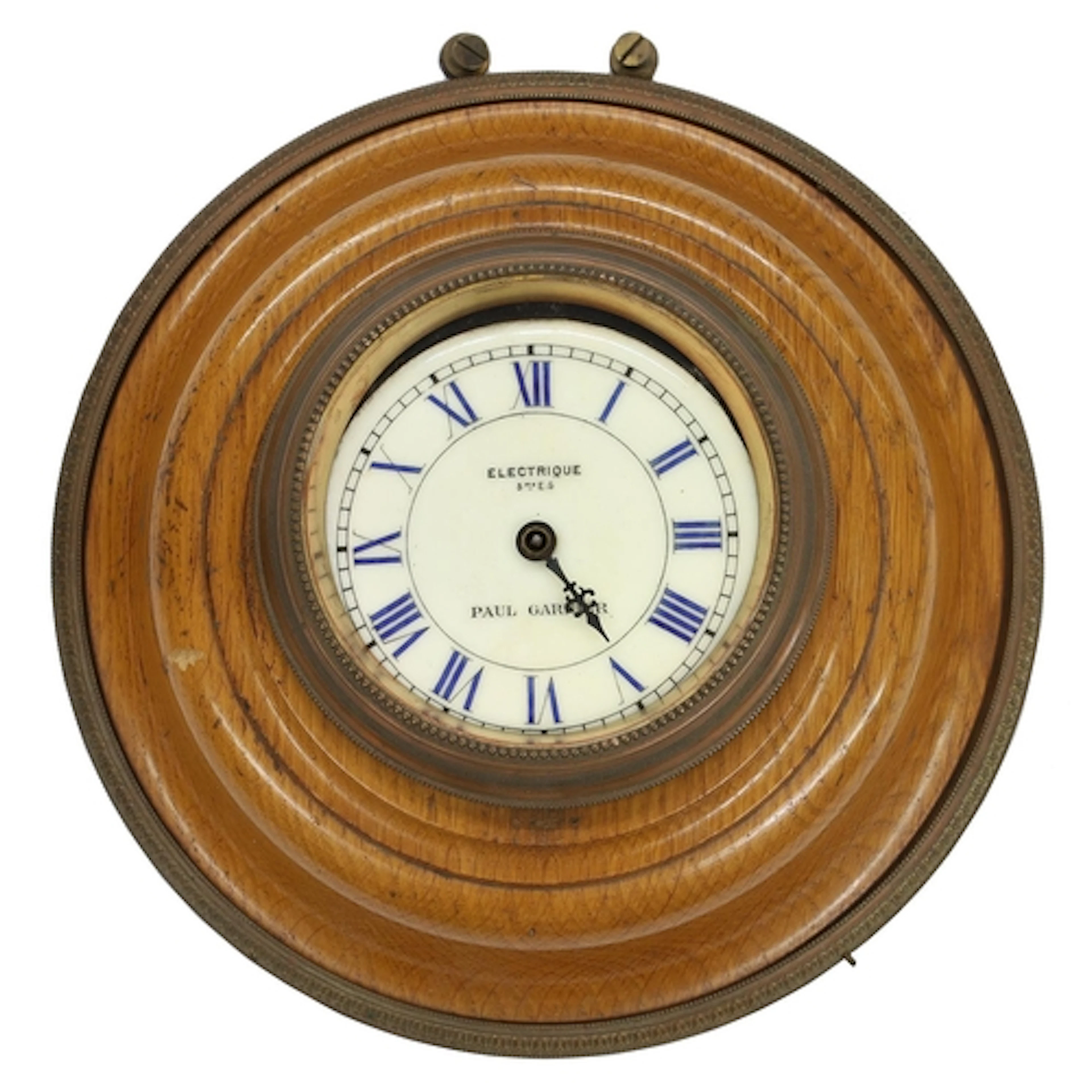 Paul Garnier of Paris one minute slave clock in wooden circu...