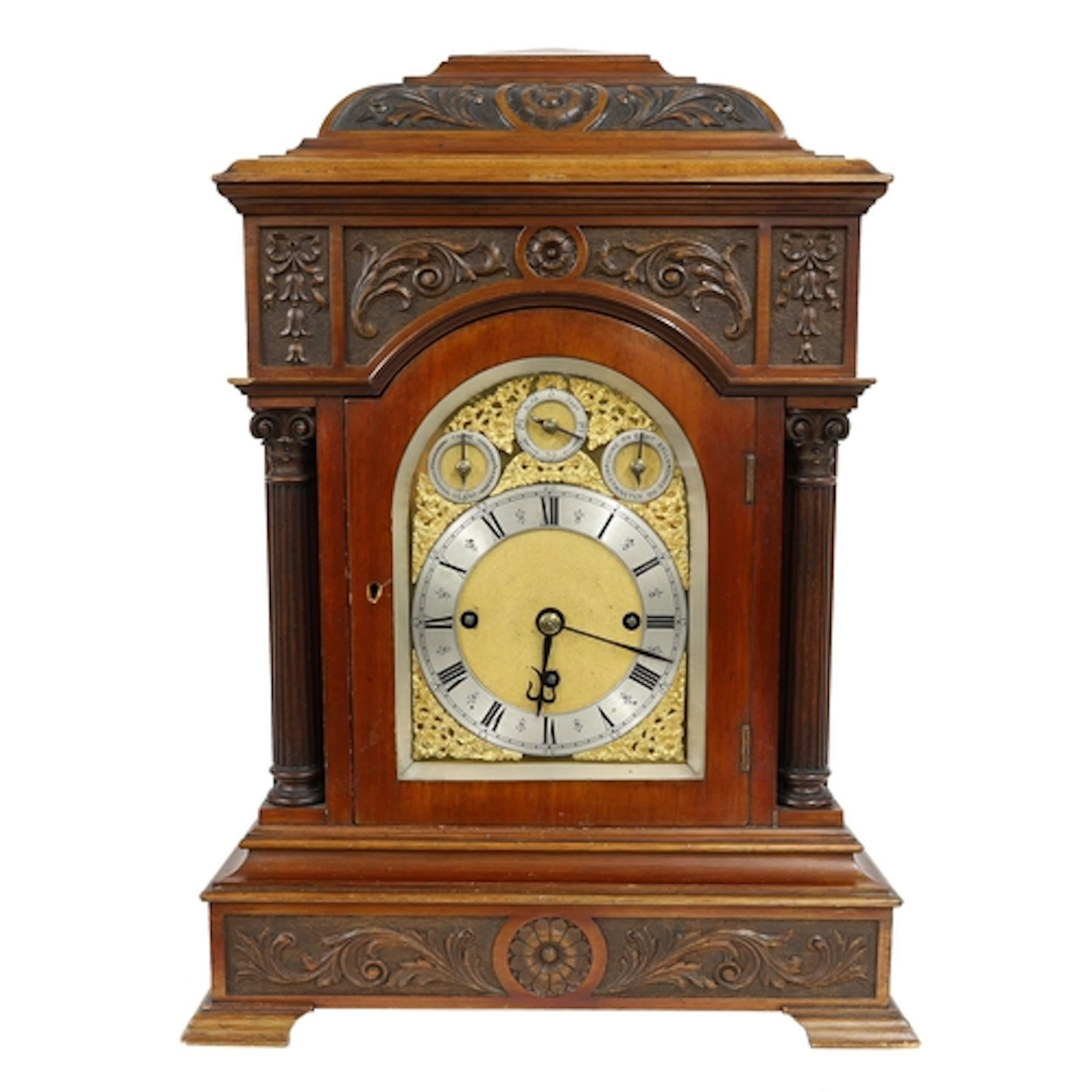 Good early 20th century musical mahogany boardroom clock, th...