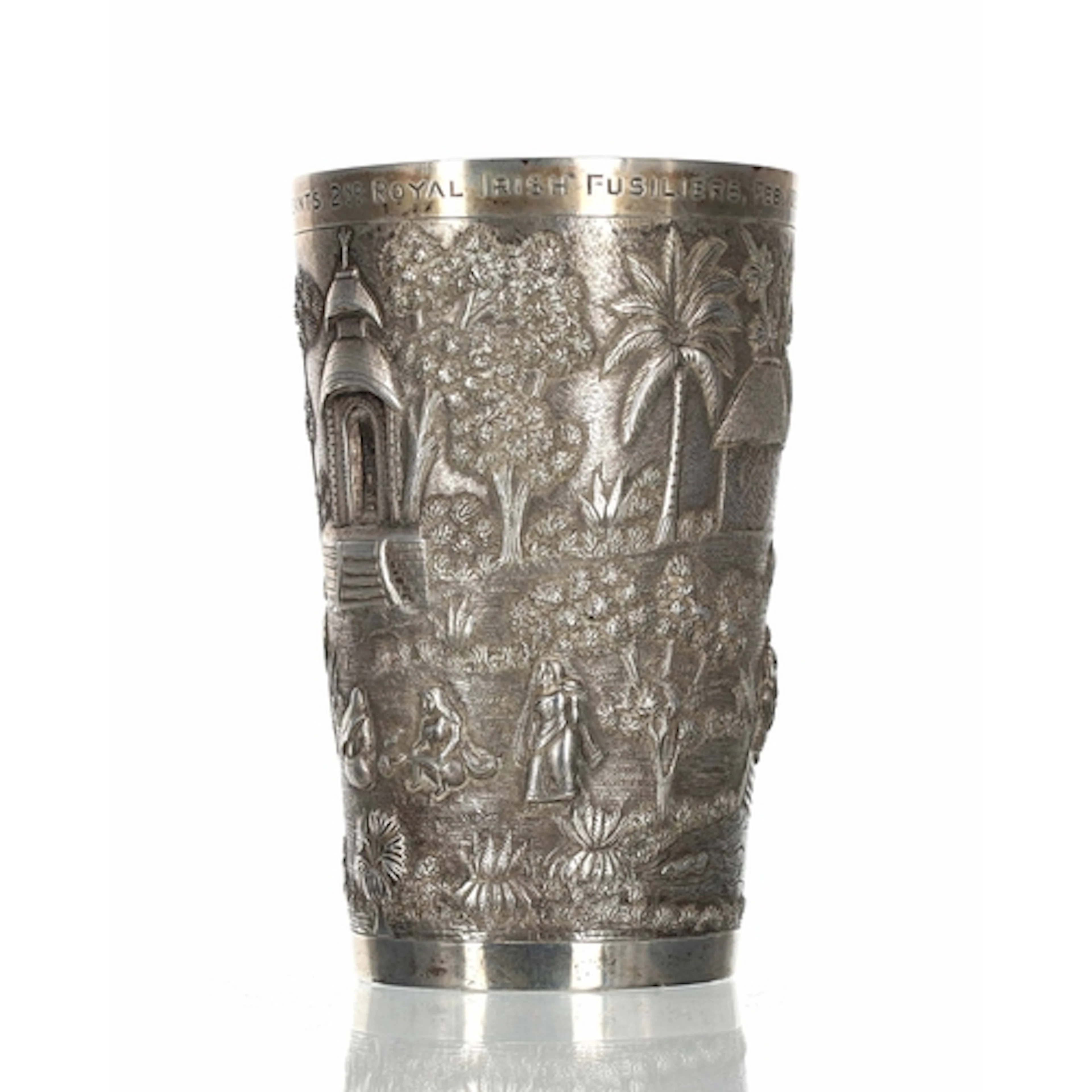 South East Asian/Indian white metal beaker, circa 1900, of t...