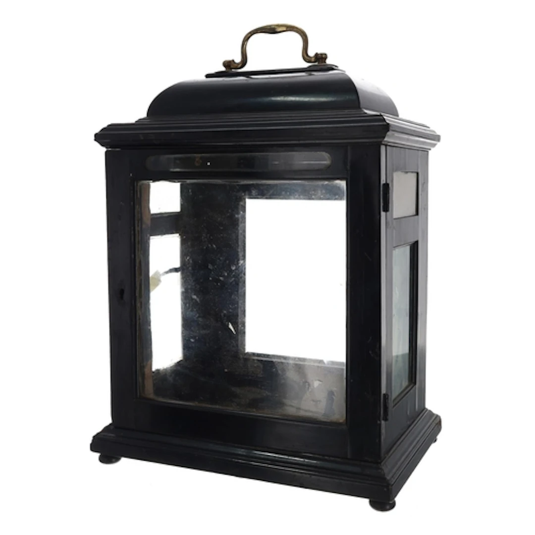 18th century ebonised bracket clock case for a 7.5" dial, su...