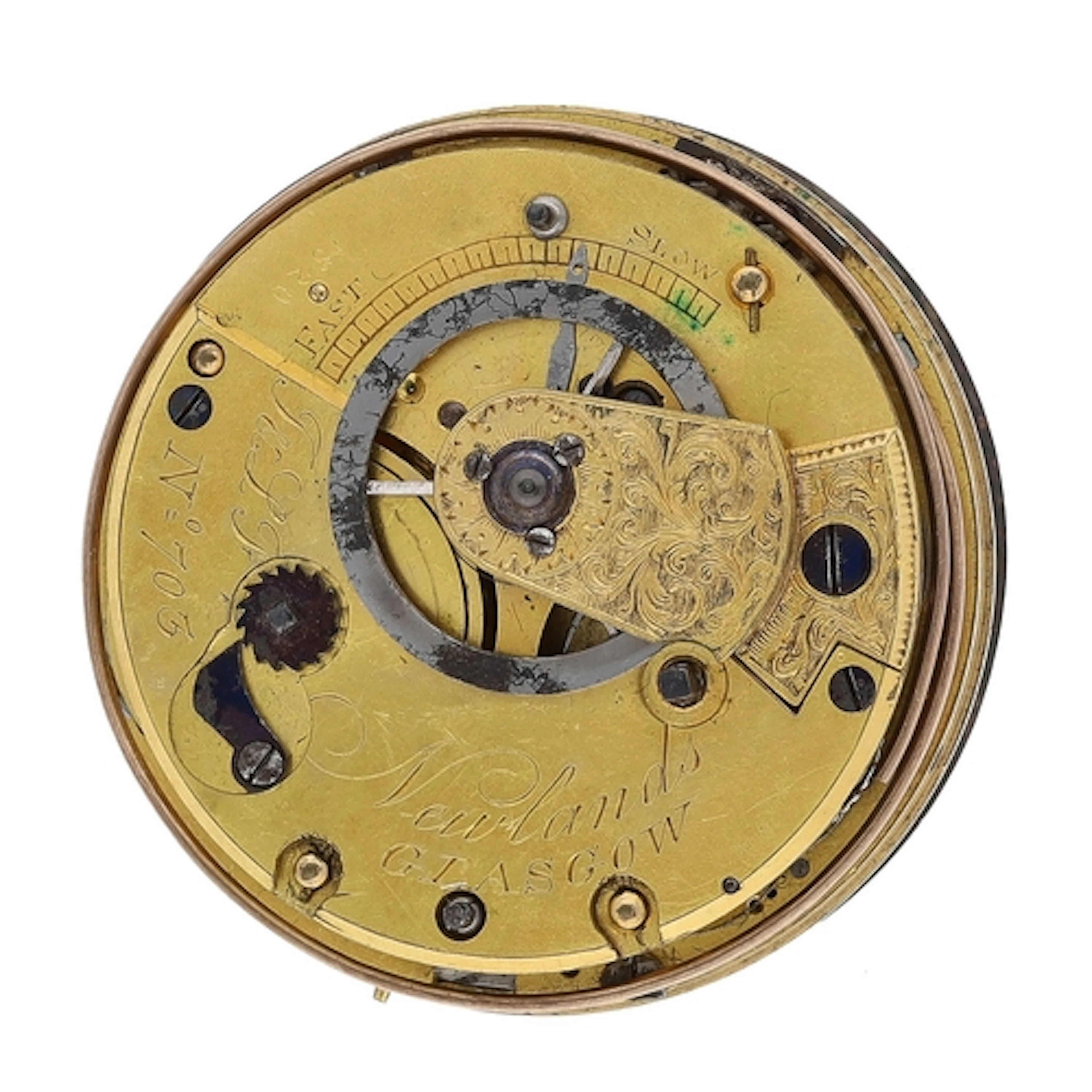 Newlands, Glasgow - rare cylinder quarter repeater pocket wa...