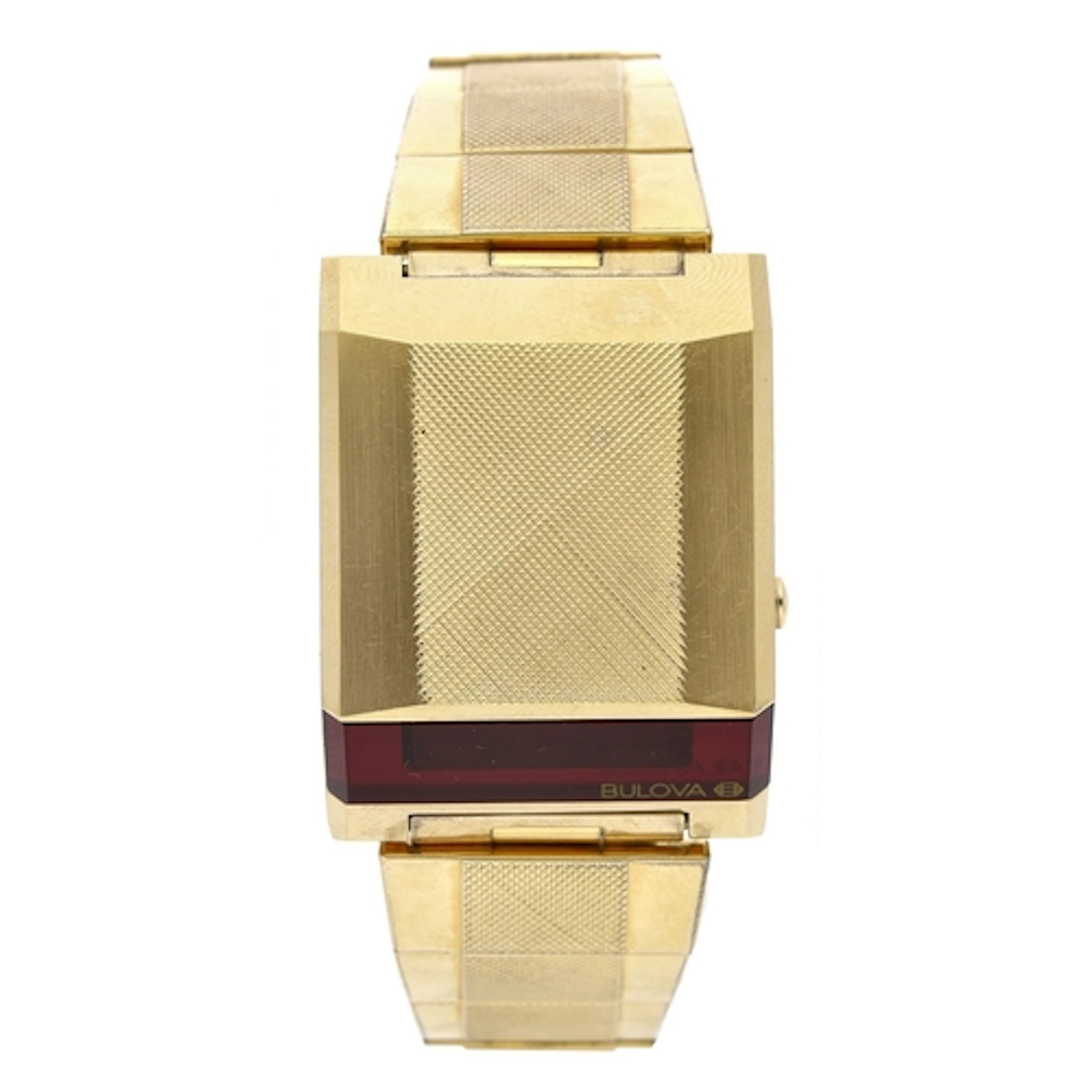 Bulova Computron LED gold plated and stainless steel gentlem...