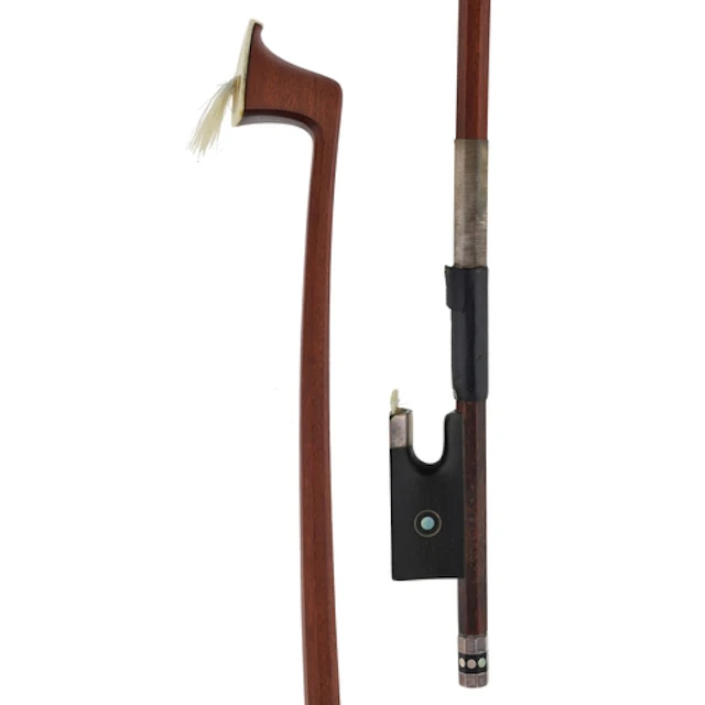 German silver mounted violin bow by and stamped C. Dorfler**...
