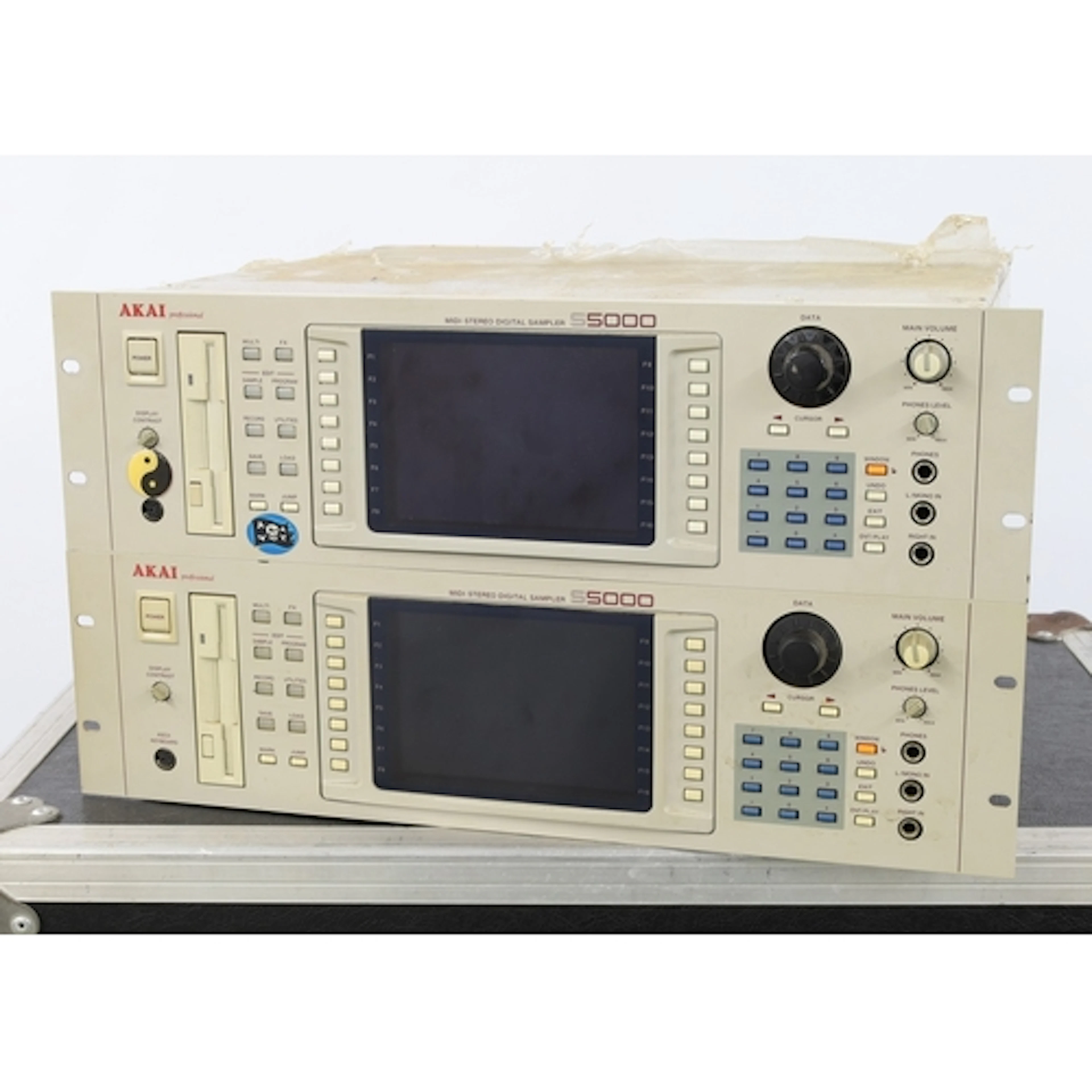 Two Akai Professional S5000 midi stereo digital sampler rack...