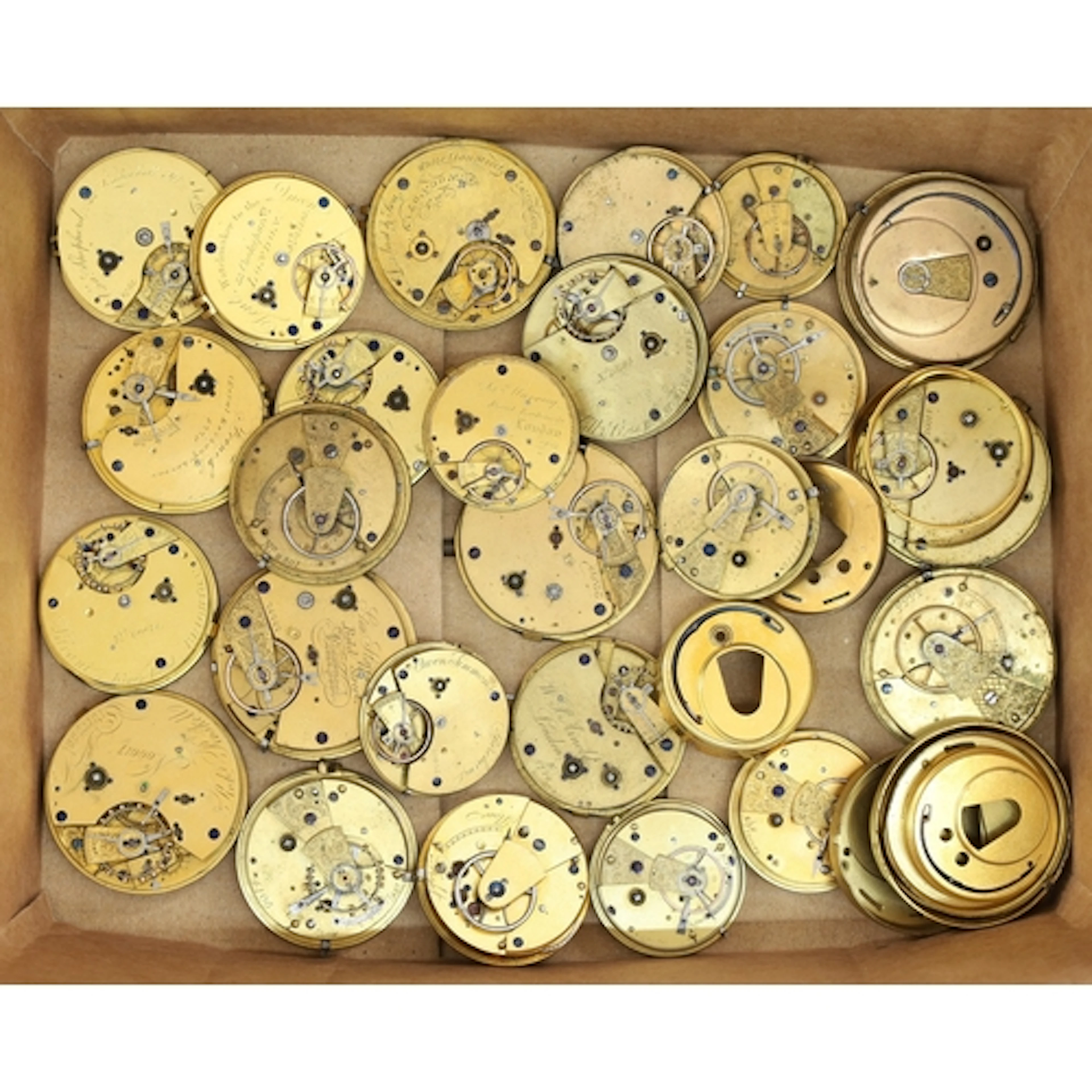 Quantity of fusee lever pocket watch movements to include ma...
