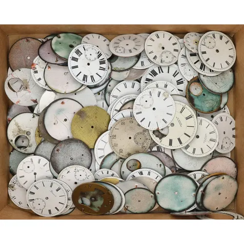 Quantity of assorted pocket watch dials
