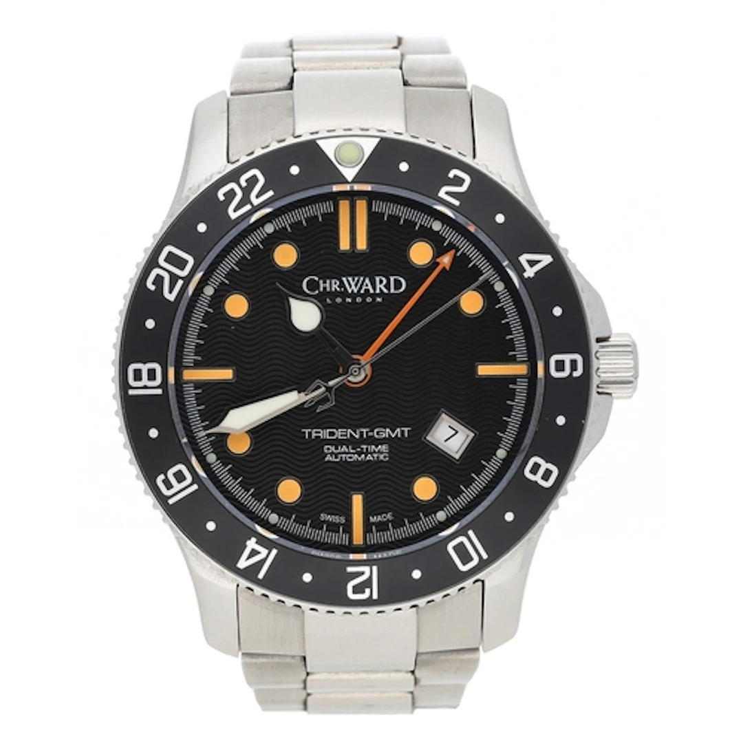 Christopher Ward C60 Trident GMT Automatic stainless steel g...
