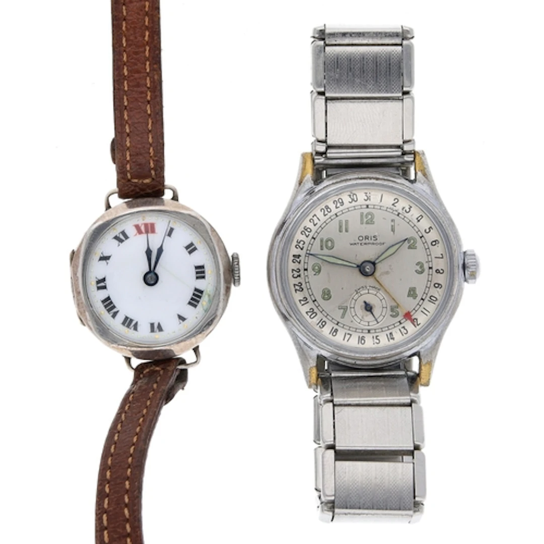 Oris 'Pointer Date' nickel and stainless steel mid-size wris...