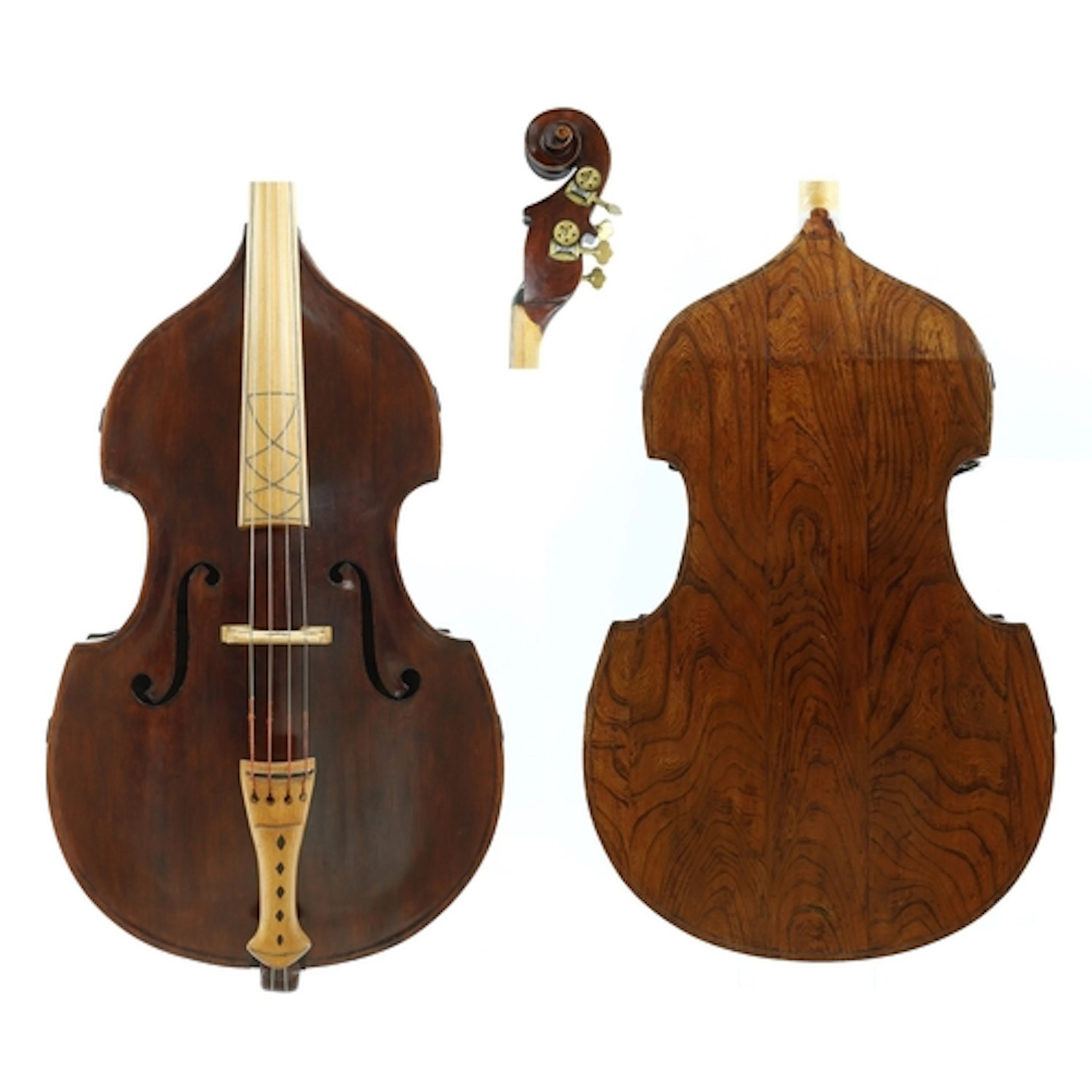 Good modern English Viennese style double bass by Karl Josep...