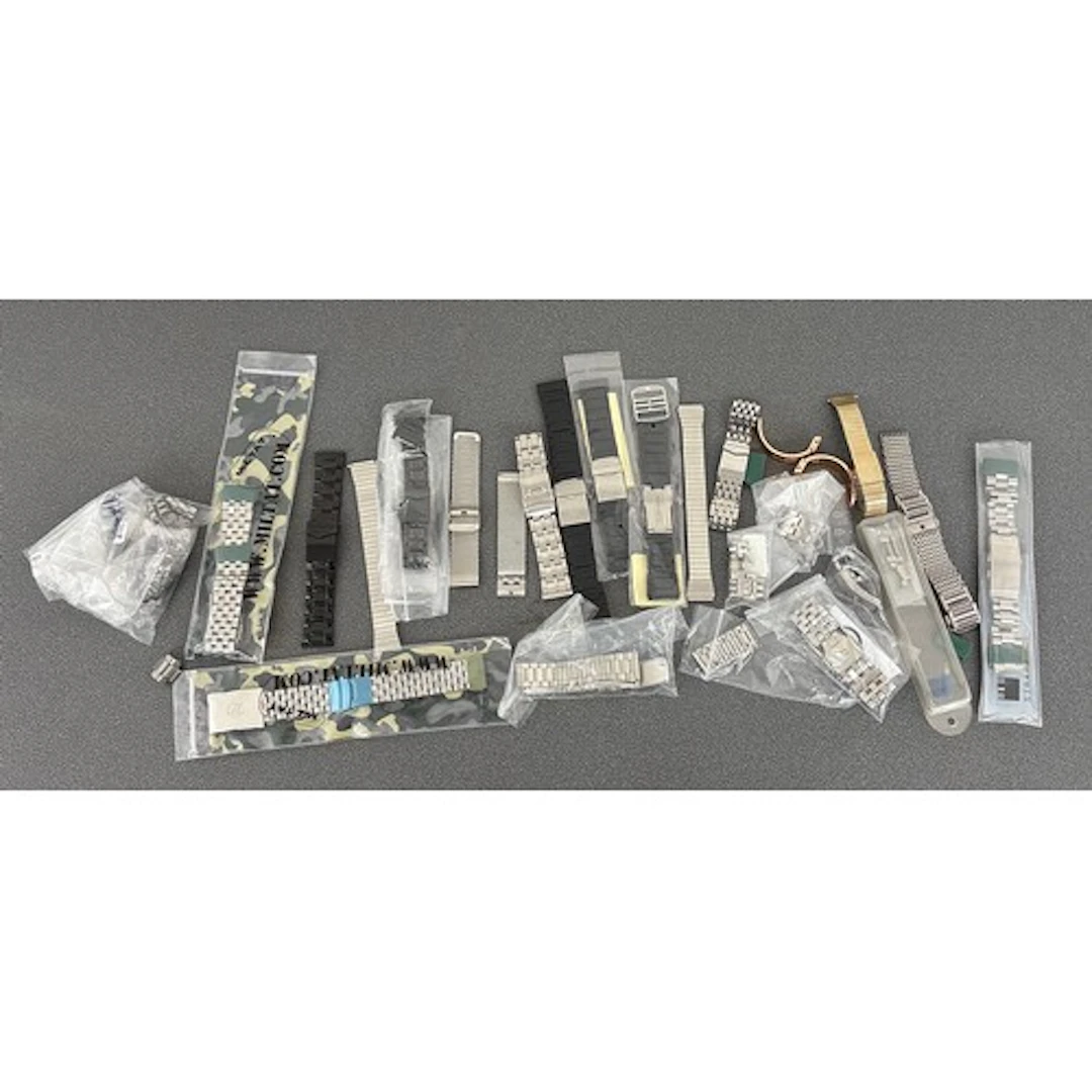Quantity of assorted wristwatch bracelets; also a quantity o...