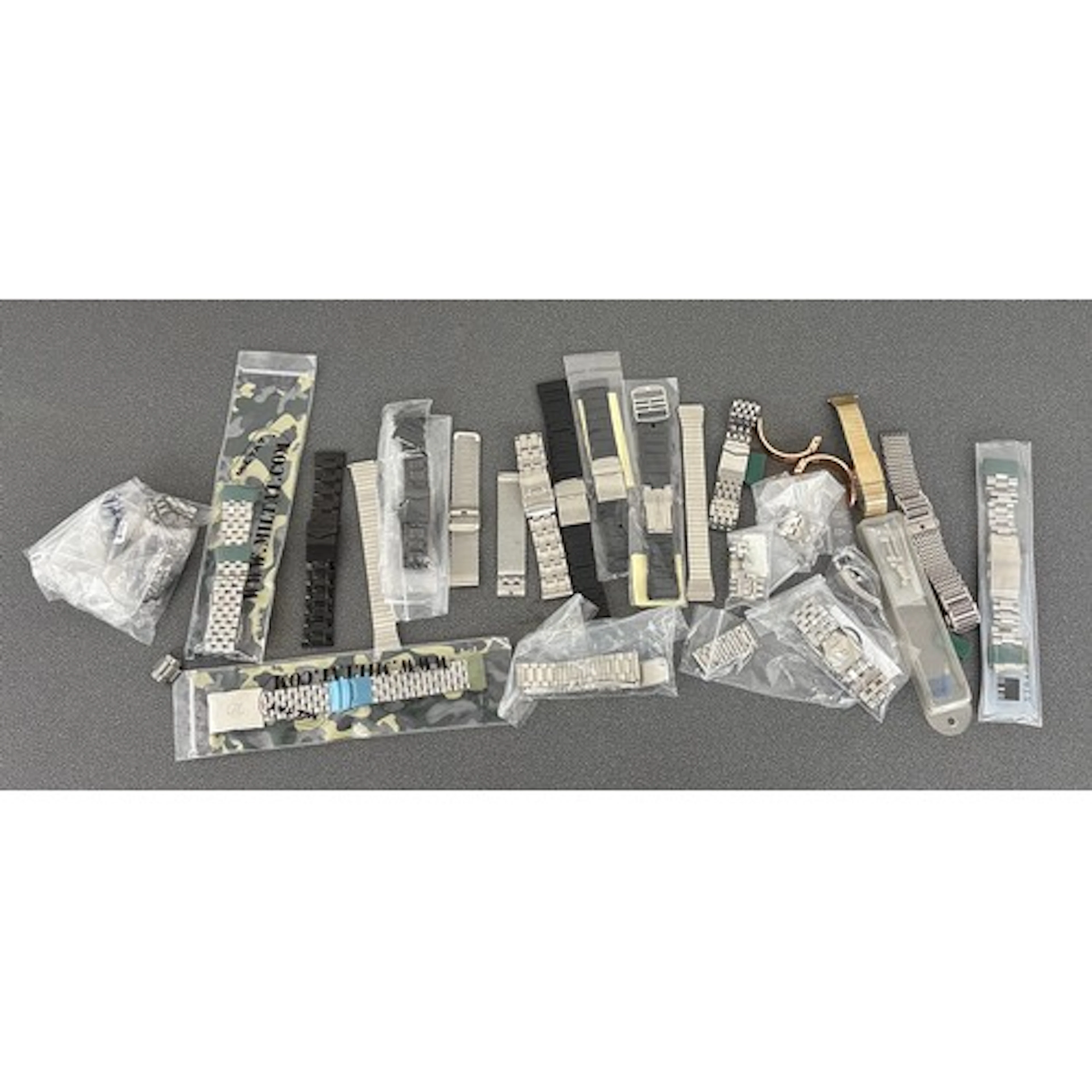 Quantity of assorted wristwatch bracelets; also a quantity o...