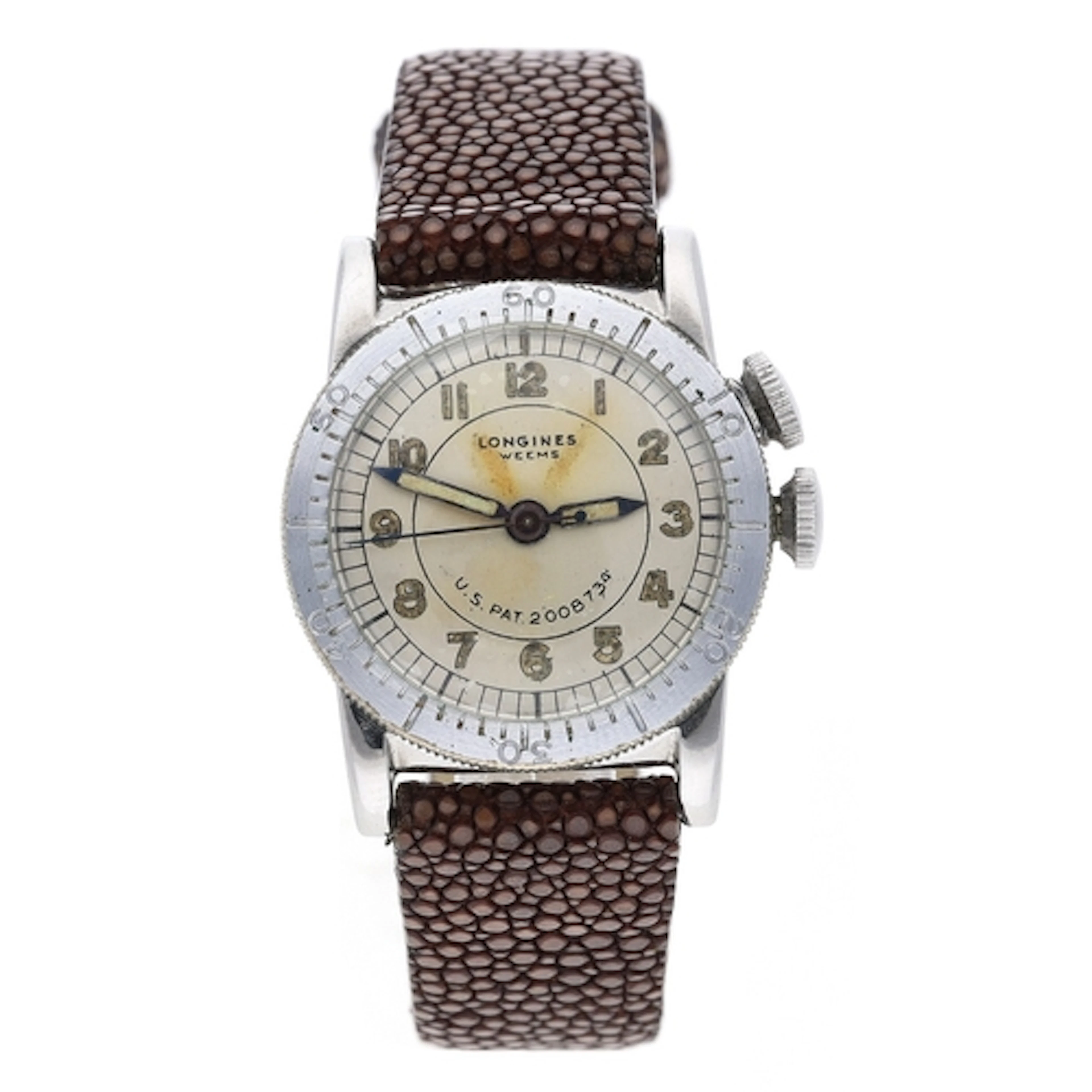 Rare Longines Weems Pilots stainless steel wristwatch, seria...