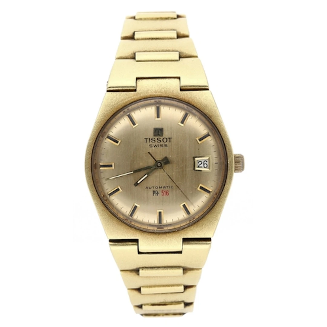 Tissot PR-516 automatic 18ct gentleman's wristwatch, champag...