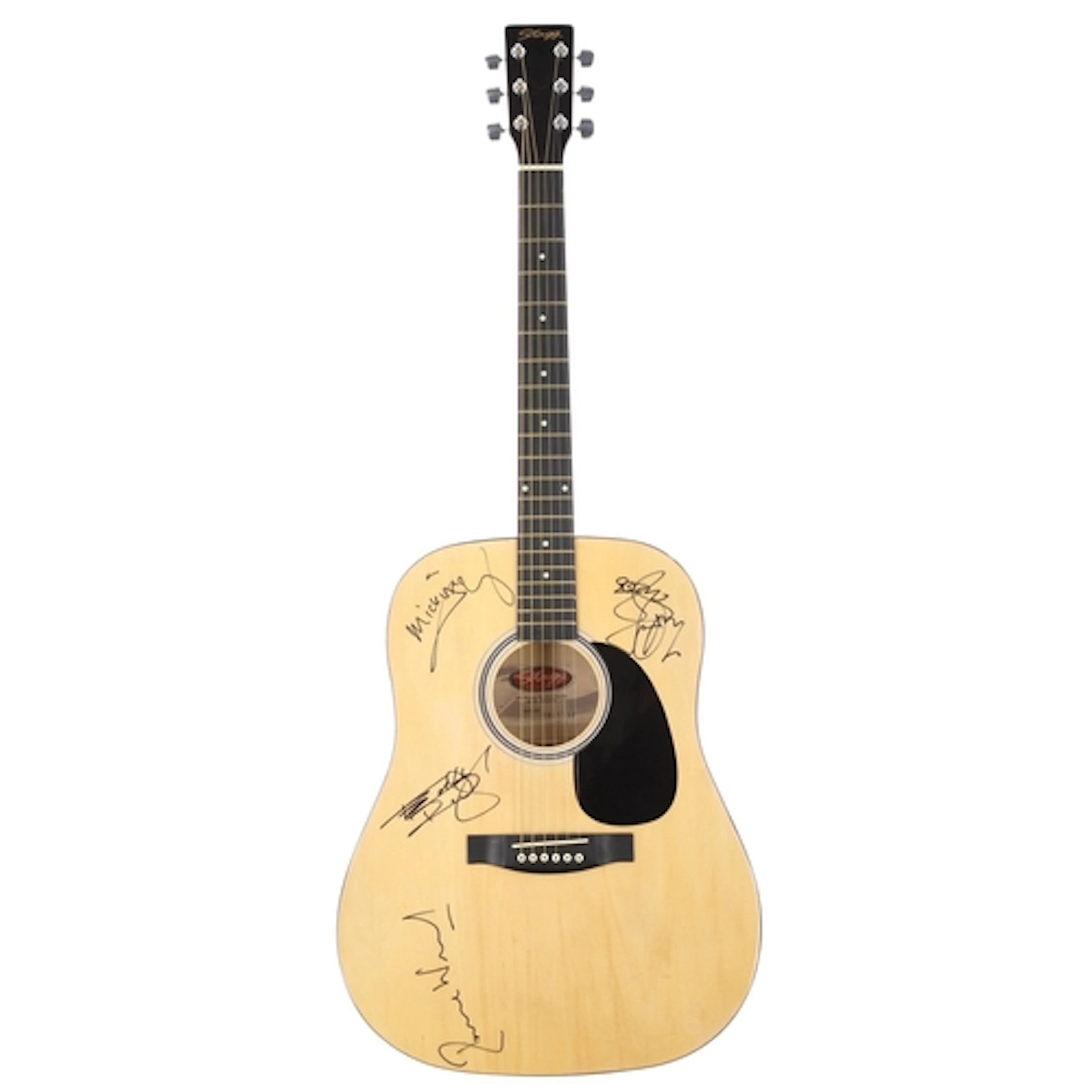 Rolling Stones interest - autographed Stagg acoustic guitar ...