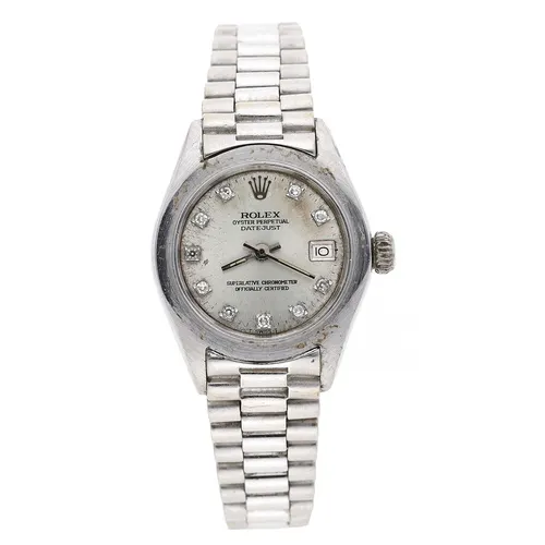 Rolex Oyster Perpetual Datejust 18ct white gold lady's wrist...