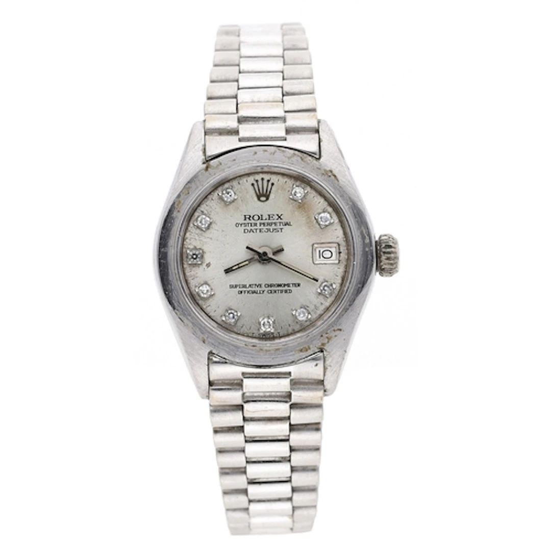 Rolex Oyster Perpetual Datejust 18ct white gold lady's wrist...
