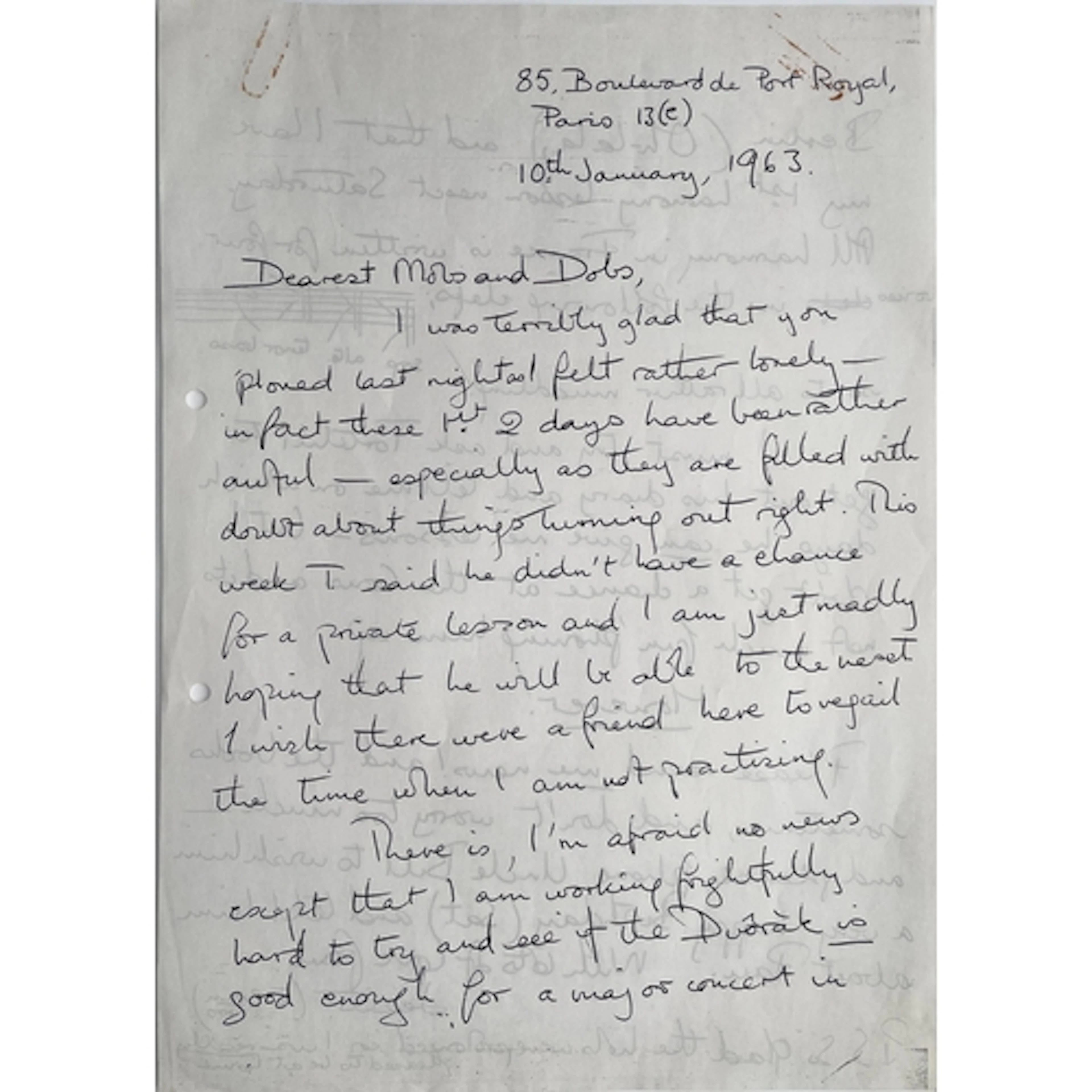 Photocopy* of a Letter to Mum and Dad (Mobs and Dobs) from J...