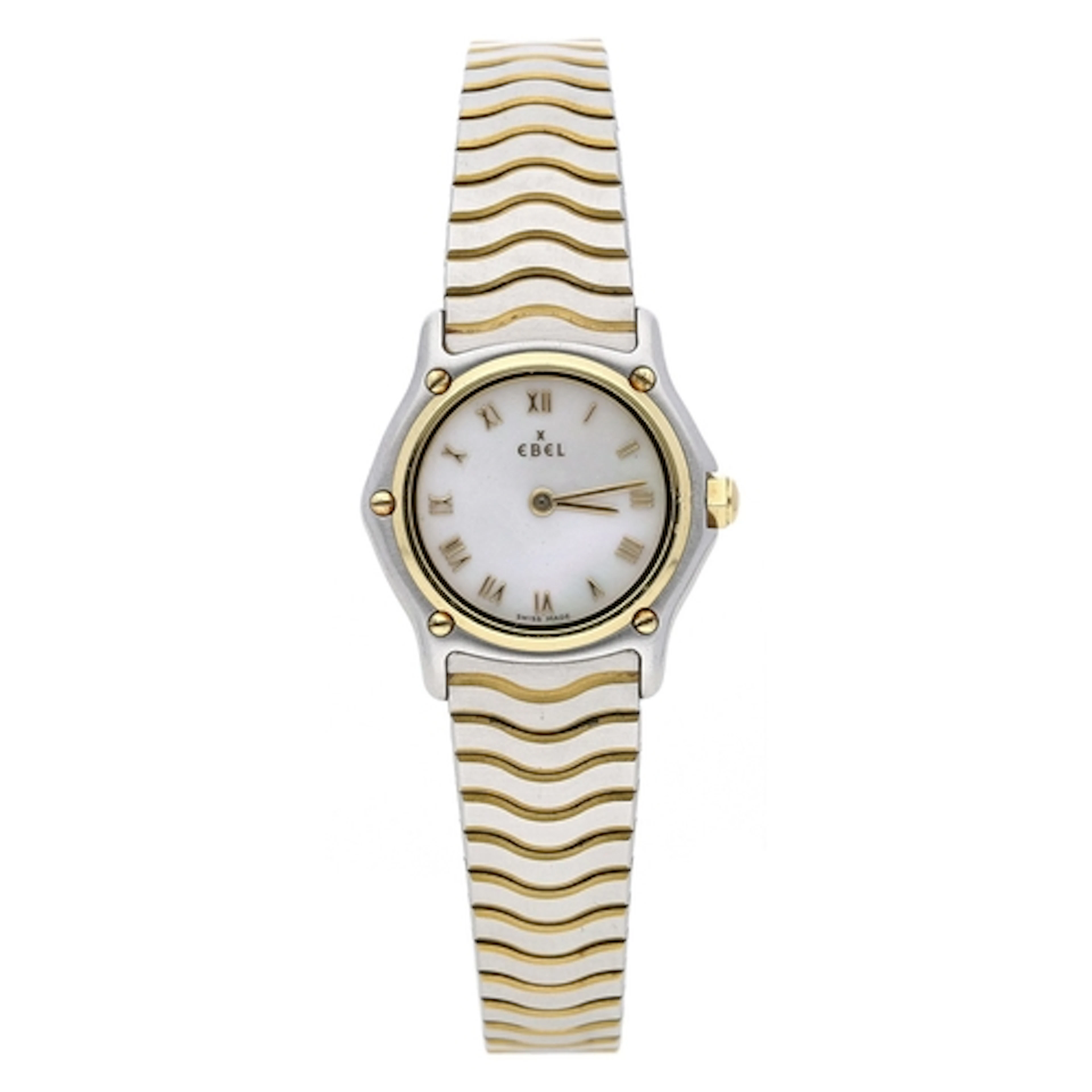 Ebel Classic Wave gold and stainless steel lady's wristwatch...