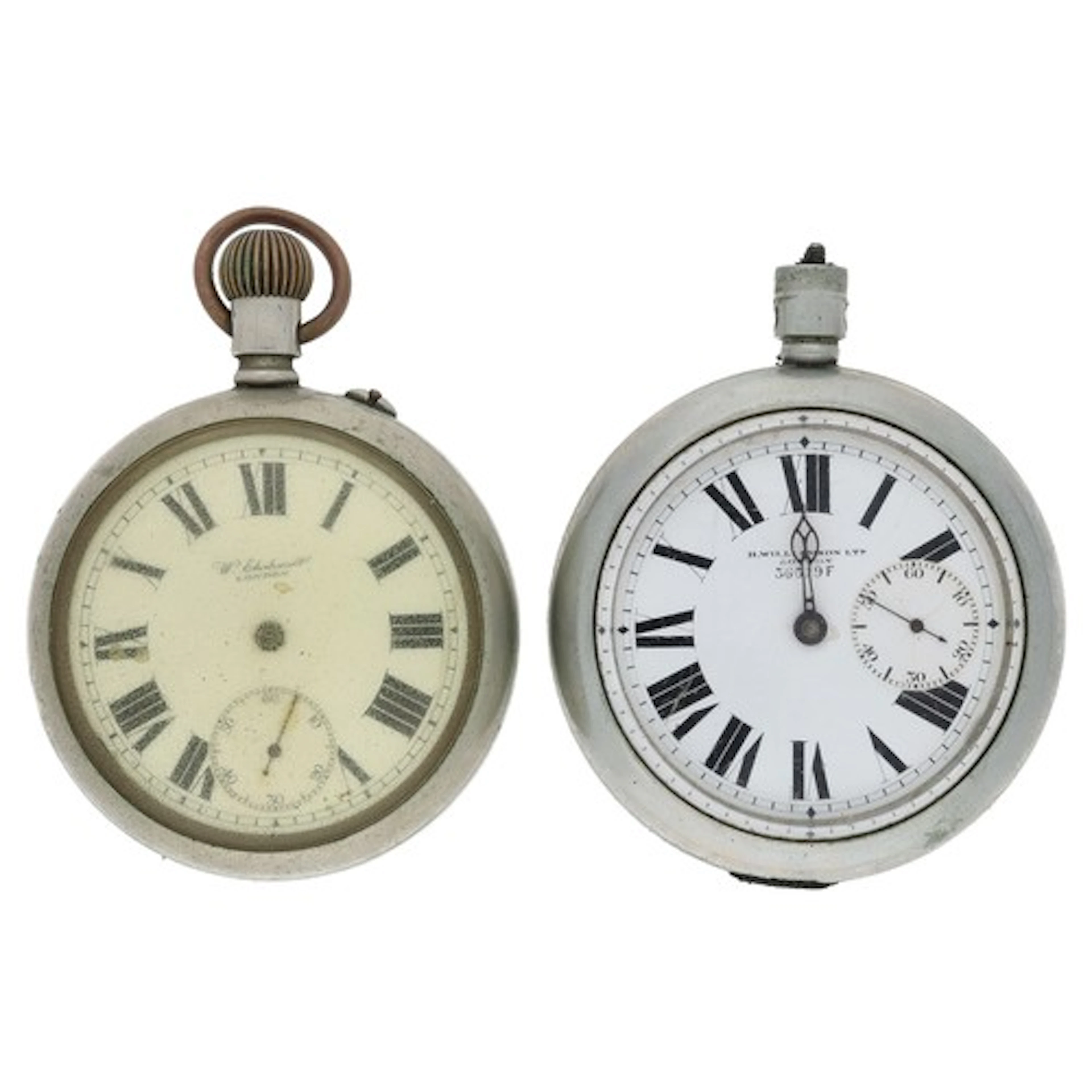 H. Williamson British Military issue nickel cased lever pock...