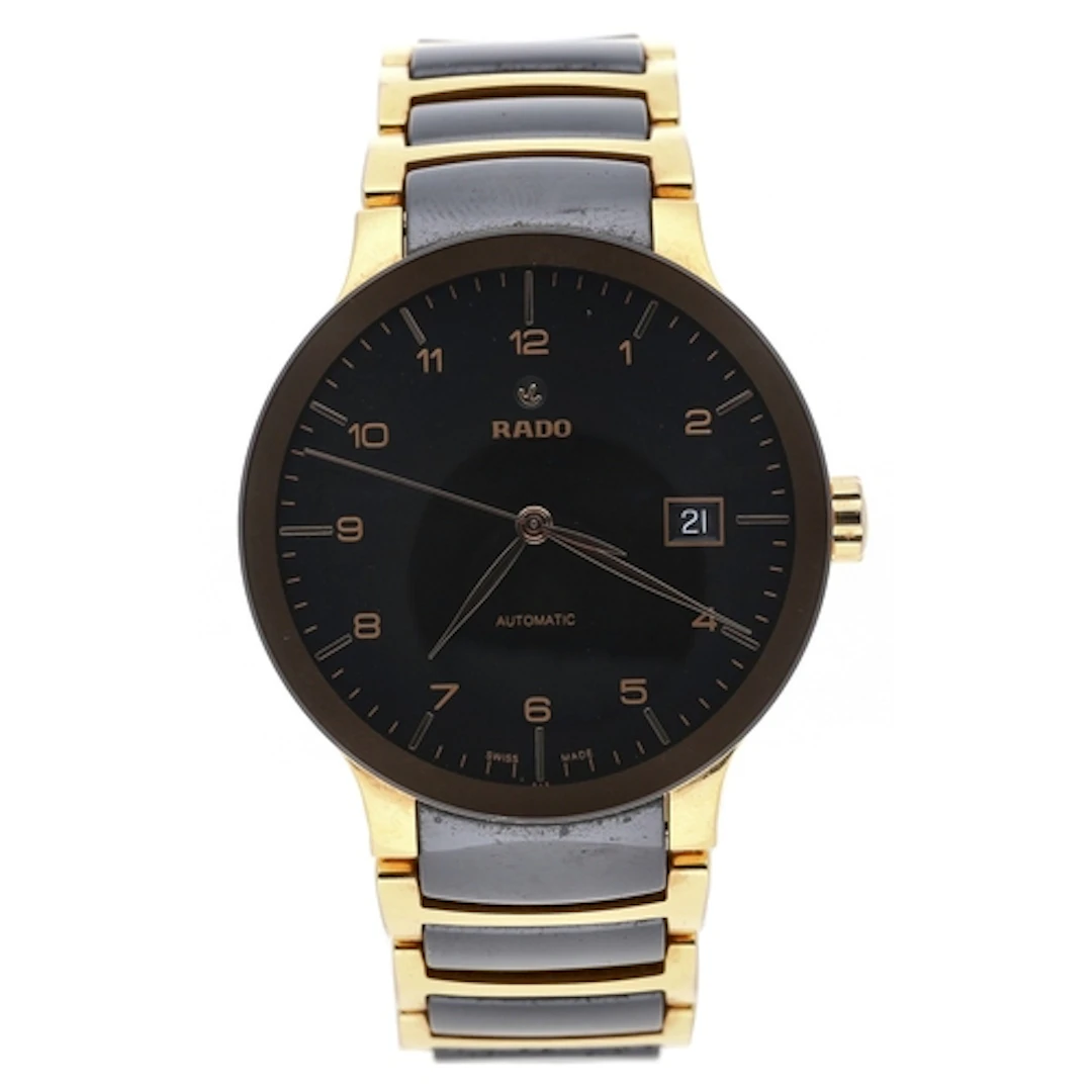 Rado Centrix automatic rose gold plated, ceramic and stainle...