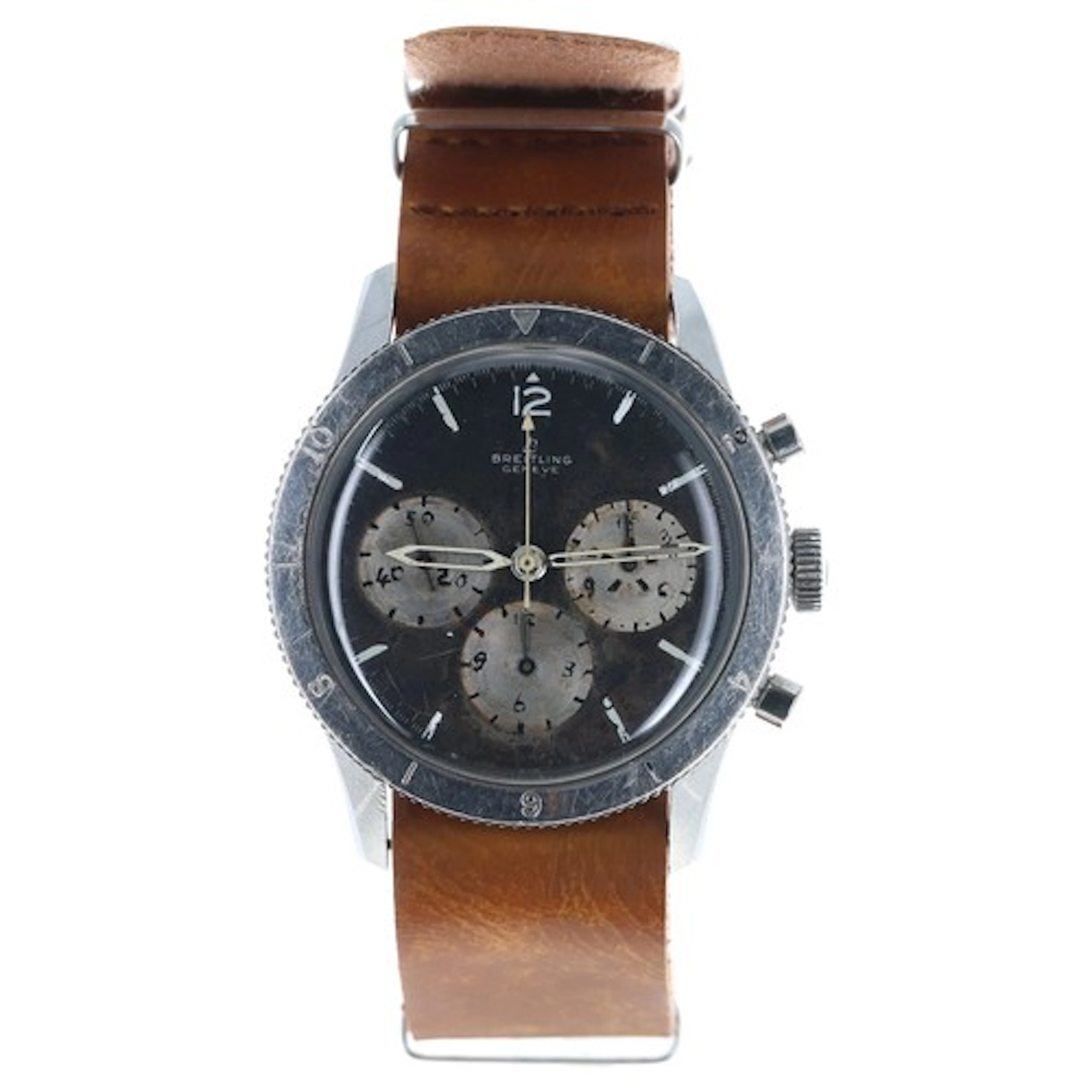 Rare Breitling 'AVI' Pilot Chronograph 'Raquel Welch' stainl...