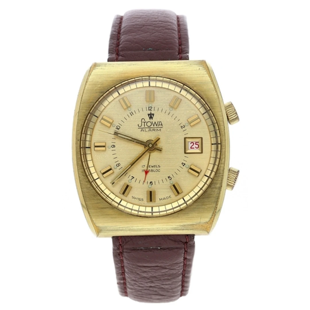 Stowa Alarm gold plated and stainless steel gentleman's wris...