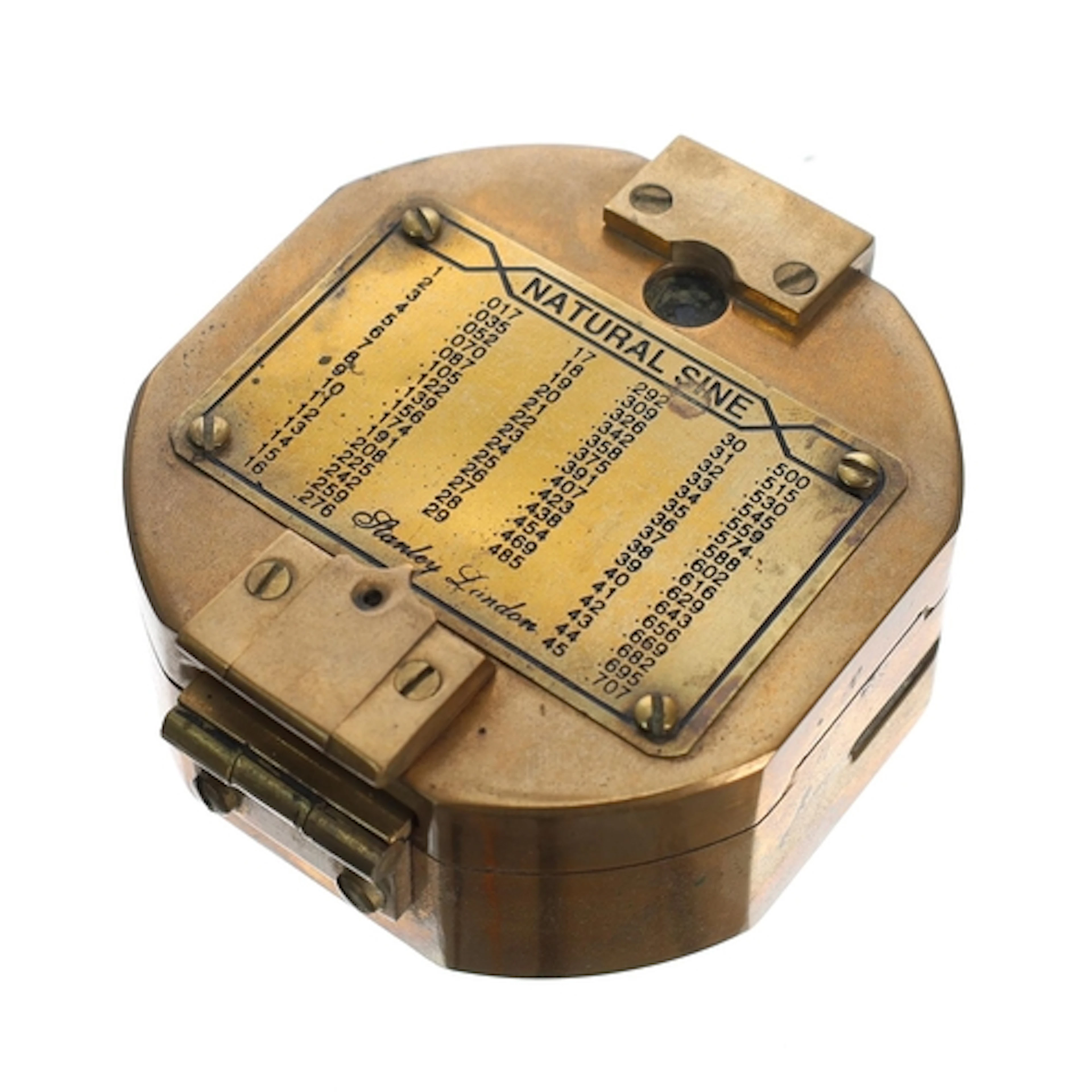 Pocket barometer beneath a Perspex dome, with 1.75" circular...