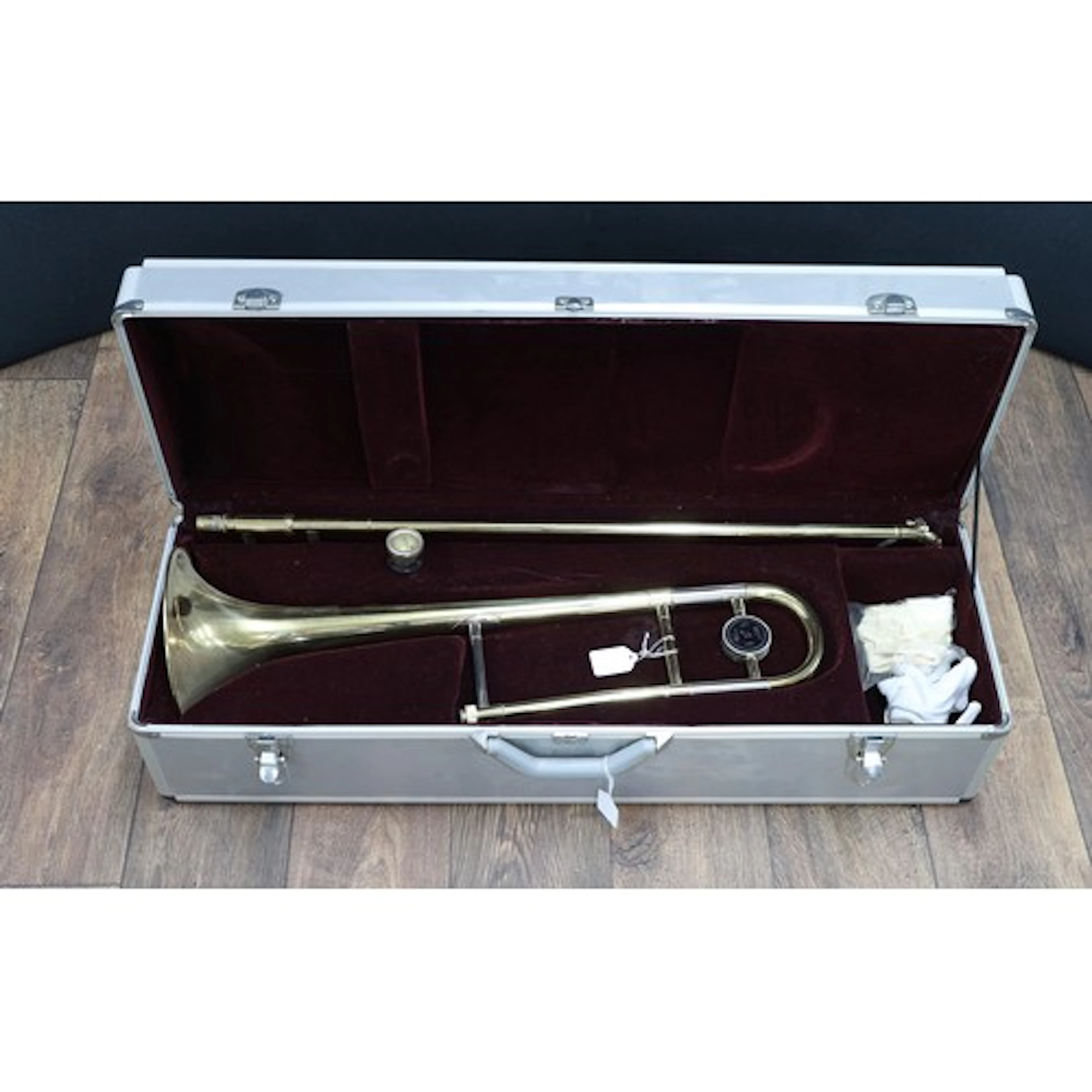 Suzuki Musique trombone, serial no. 50710010, with a mouthpi...