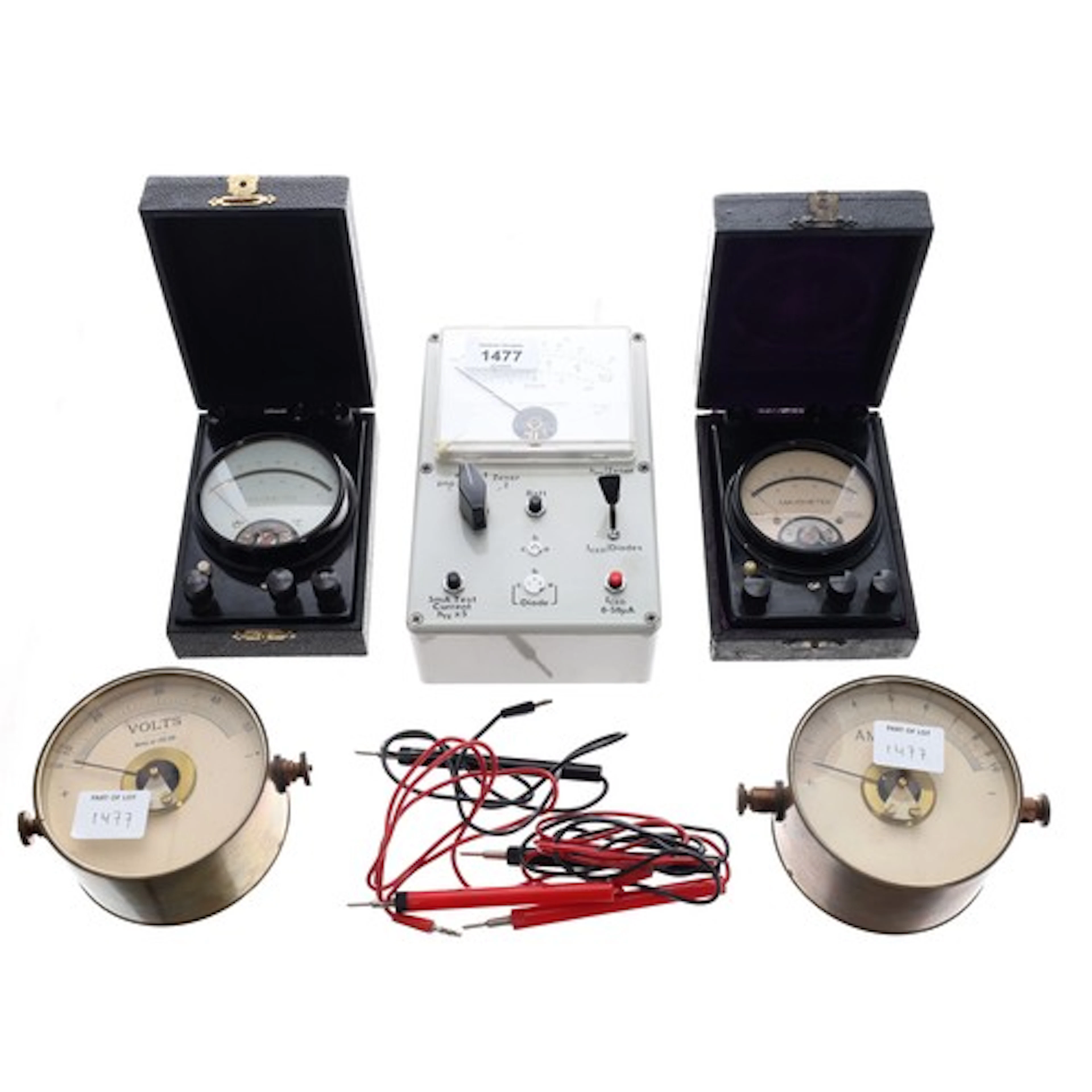 Collection of vintage electrical testing equipment to includ...