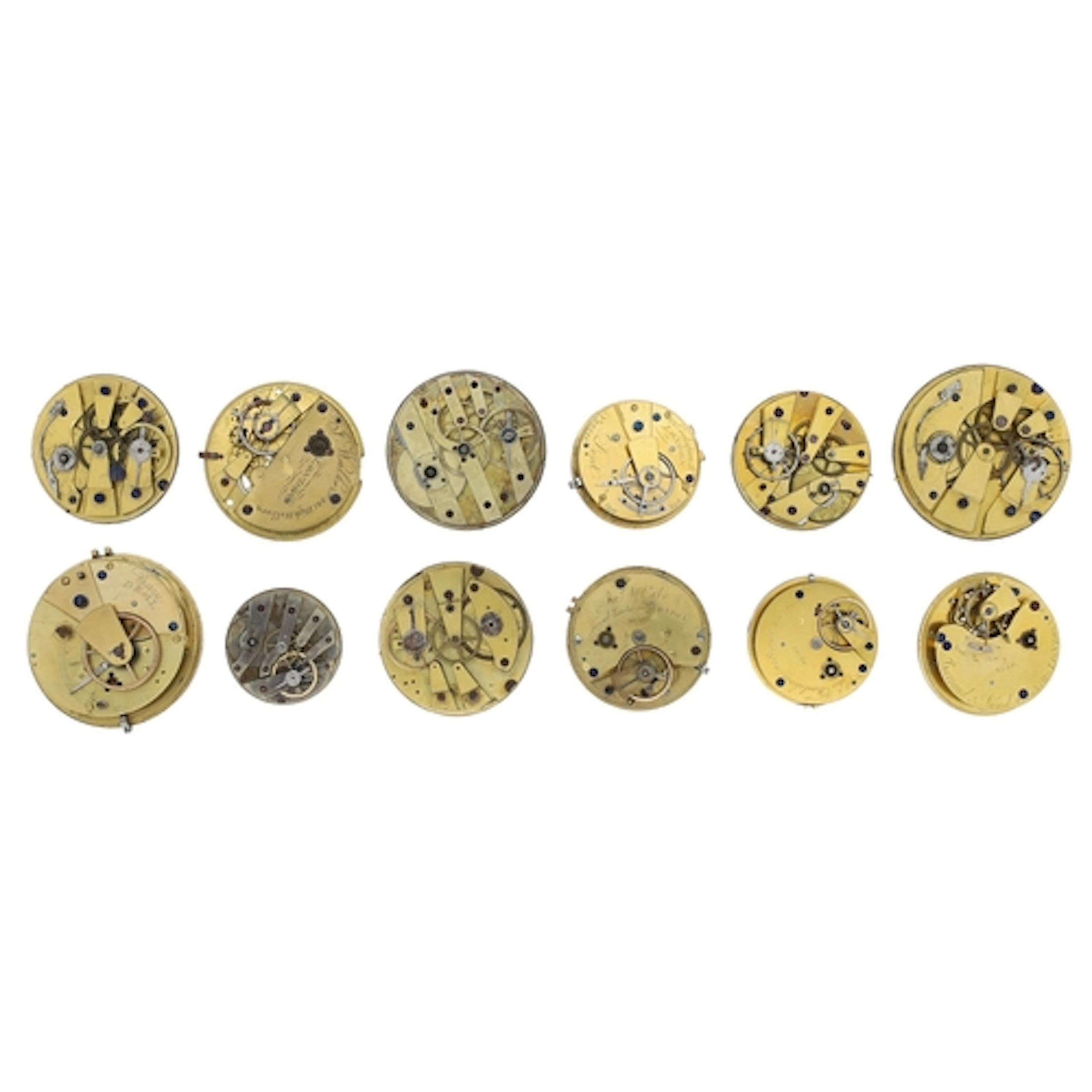 Quantity of assorted pocket watch movements for repair to in...
