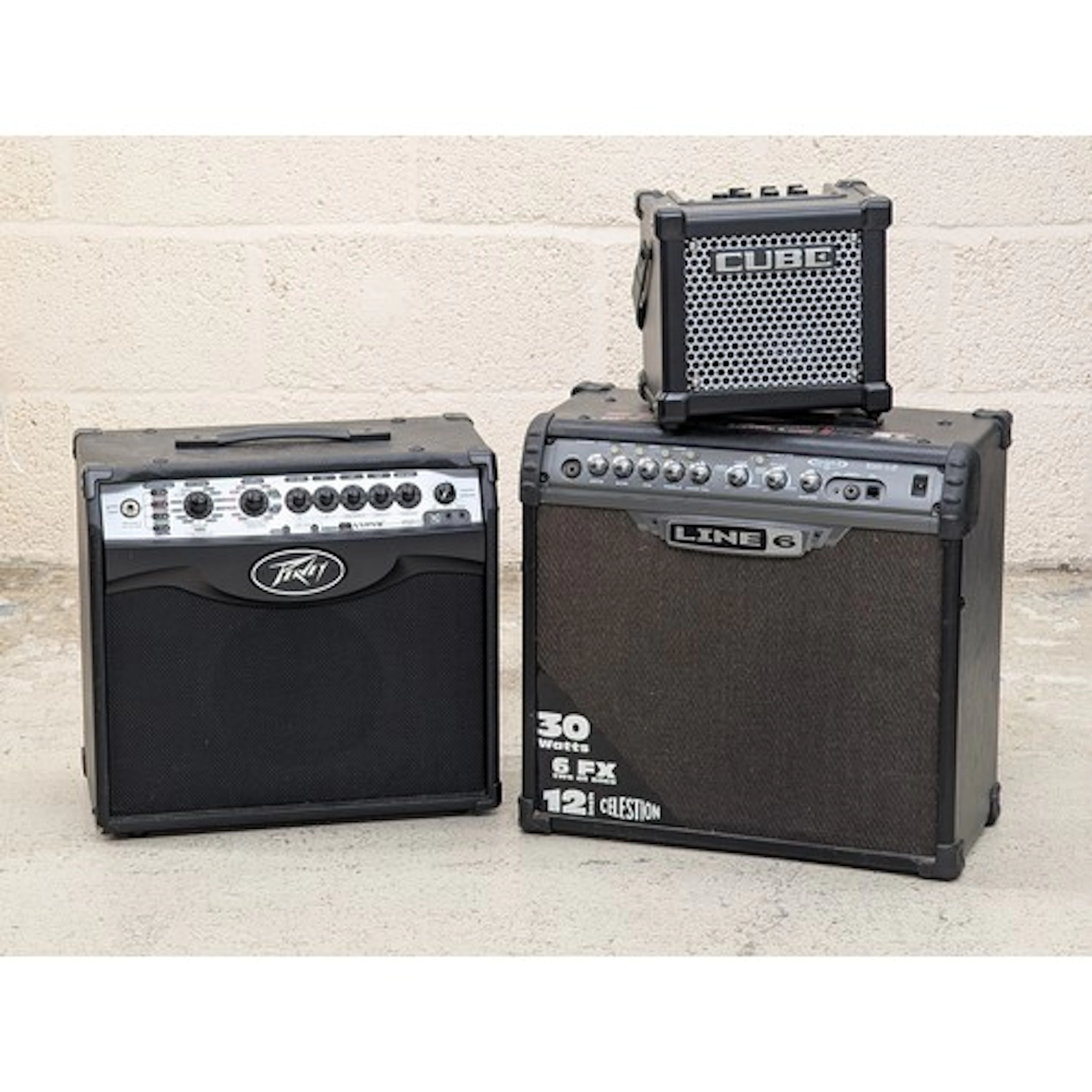 Line 6 Spider II guitar amplifier; together with a Peavey Vi...