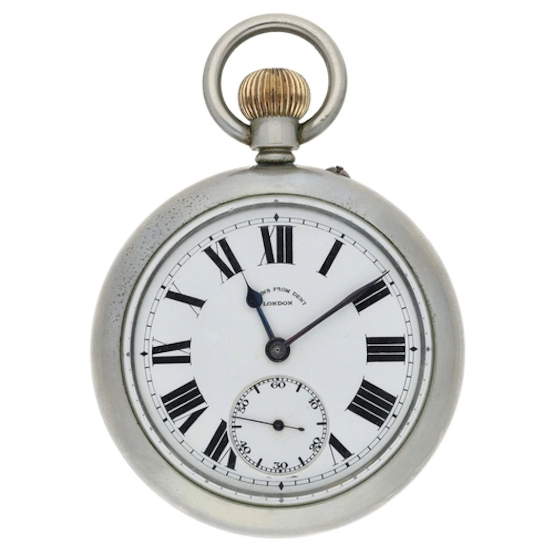 Nickel cased lever pocket watch, unsigned gilt frosted movem...