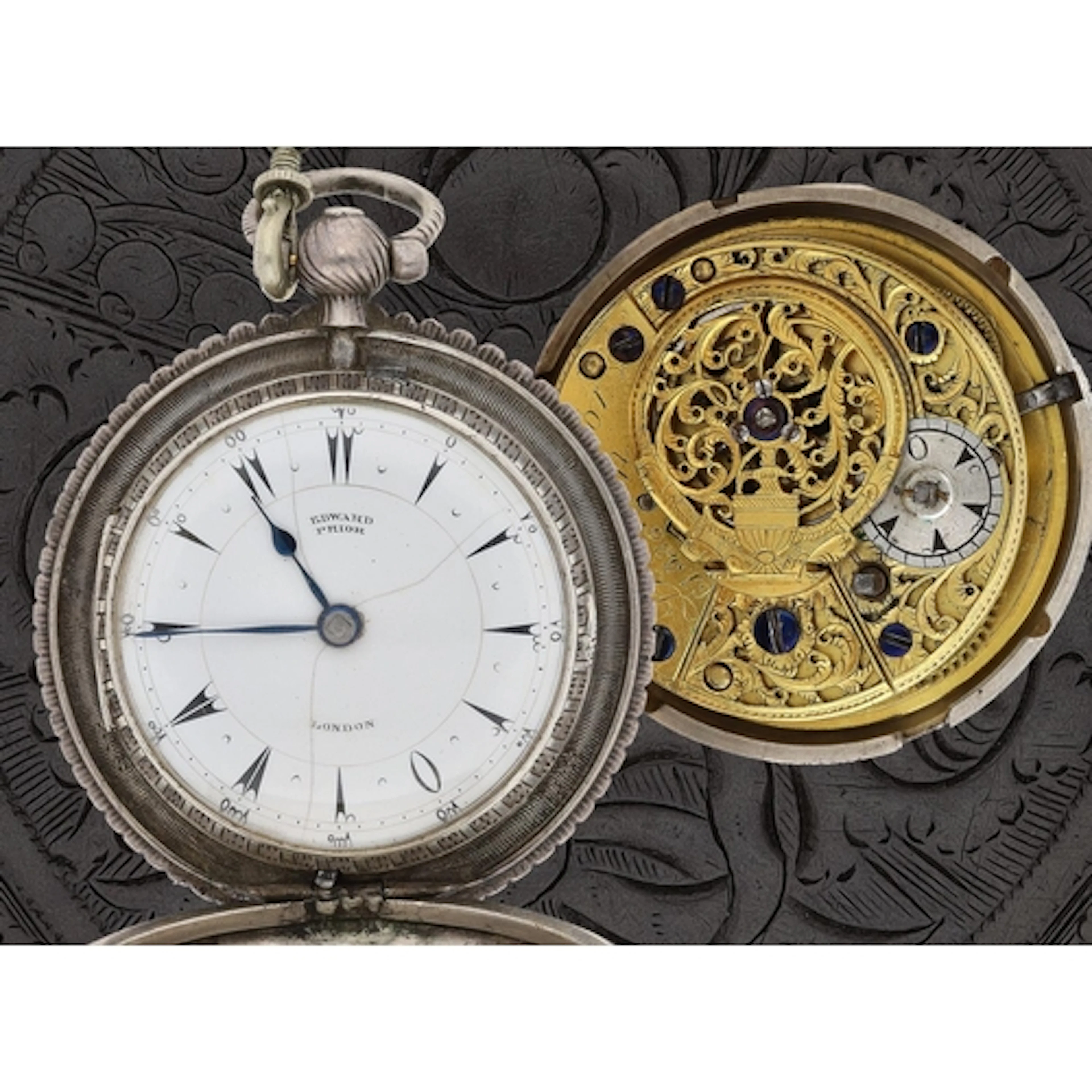 Edward Prior, London - Victorian silver verge hunter pocket ...